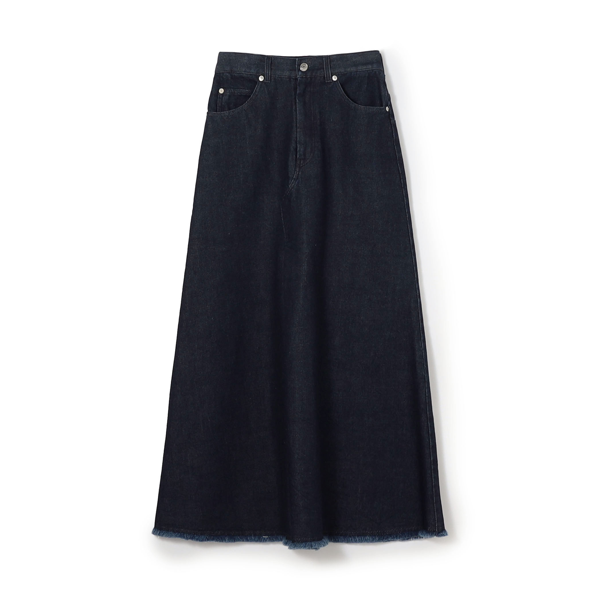 ローツイストデニム Aラインマキシスカート