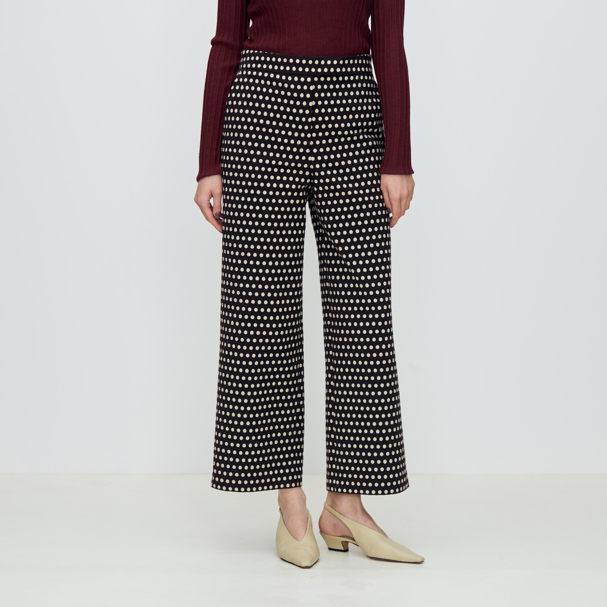 スラブドット セミワイドパンツ｜トゥモローランド 公式通販