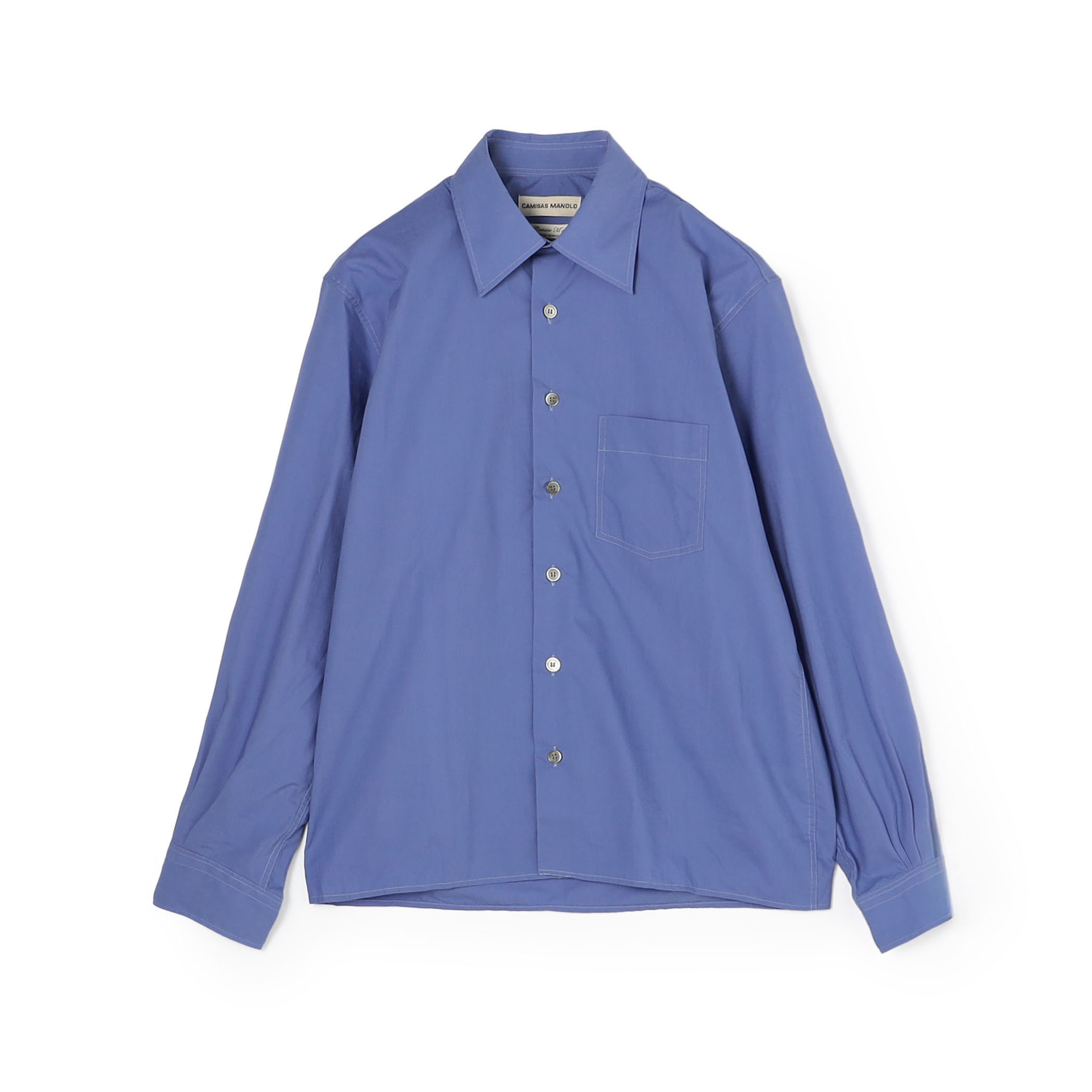 CAMISAS MANOLO CAMISA SHIRT コットンレギュラーカラーロングスリーブシャツ