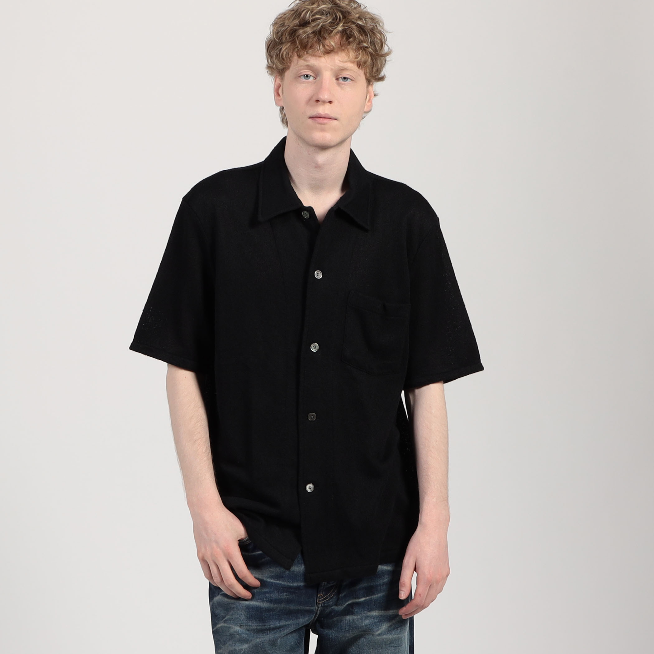【使い勝手◎ /ブラック】OUR LEGACY ボックス半袖シャツ Our Legacy BOX SHIRT SHORTSLEEVE 半袖シャツ