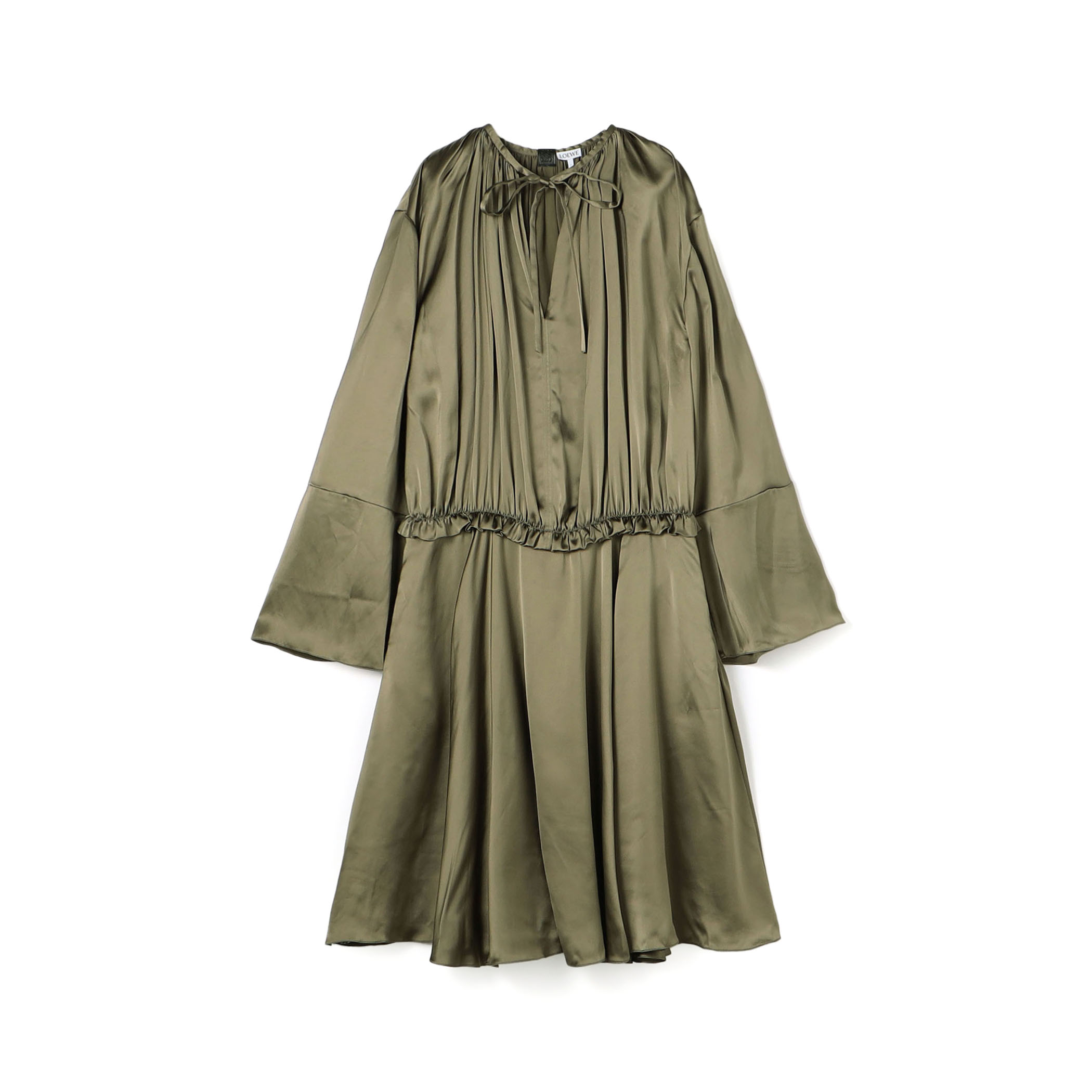 LOEWE TUNIC DRESS サテン フレアスリーブドレス