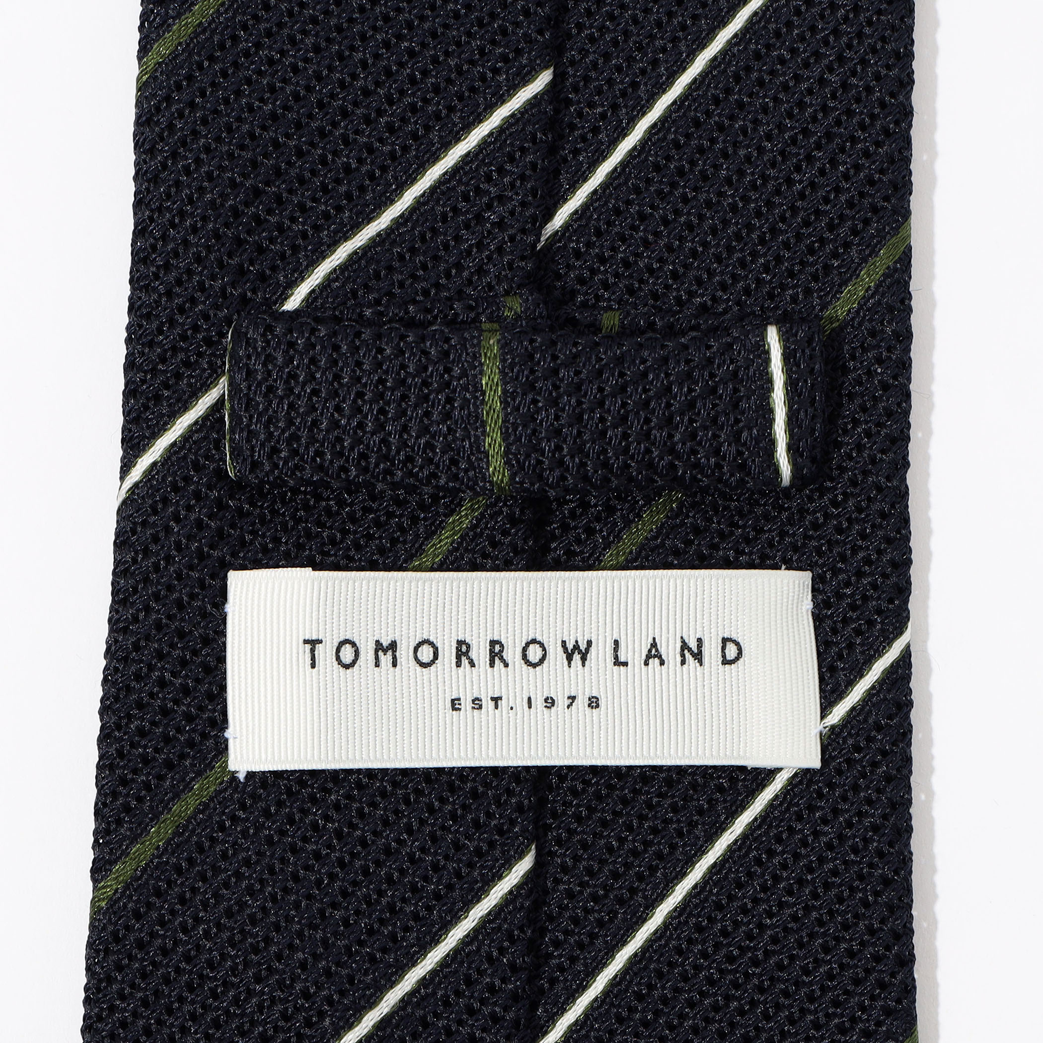 TOMORROWLAND シルクジャガード レジメンタルストライプネクタイ