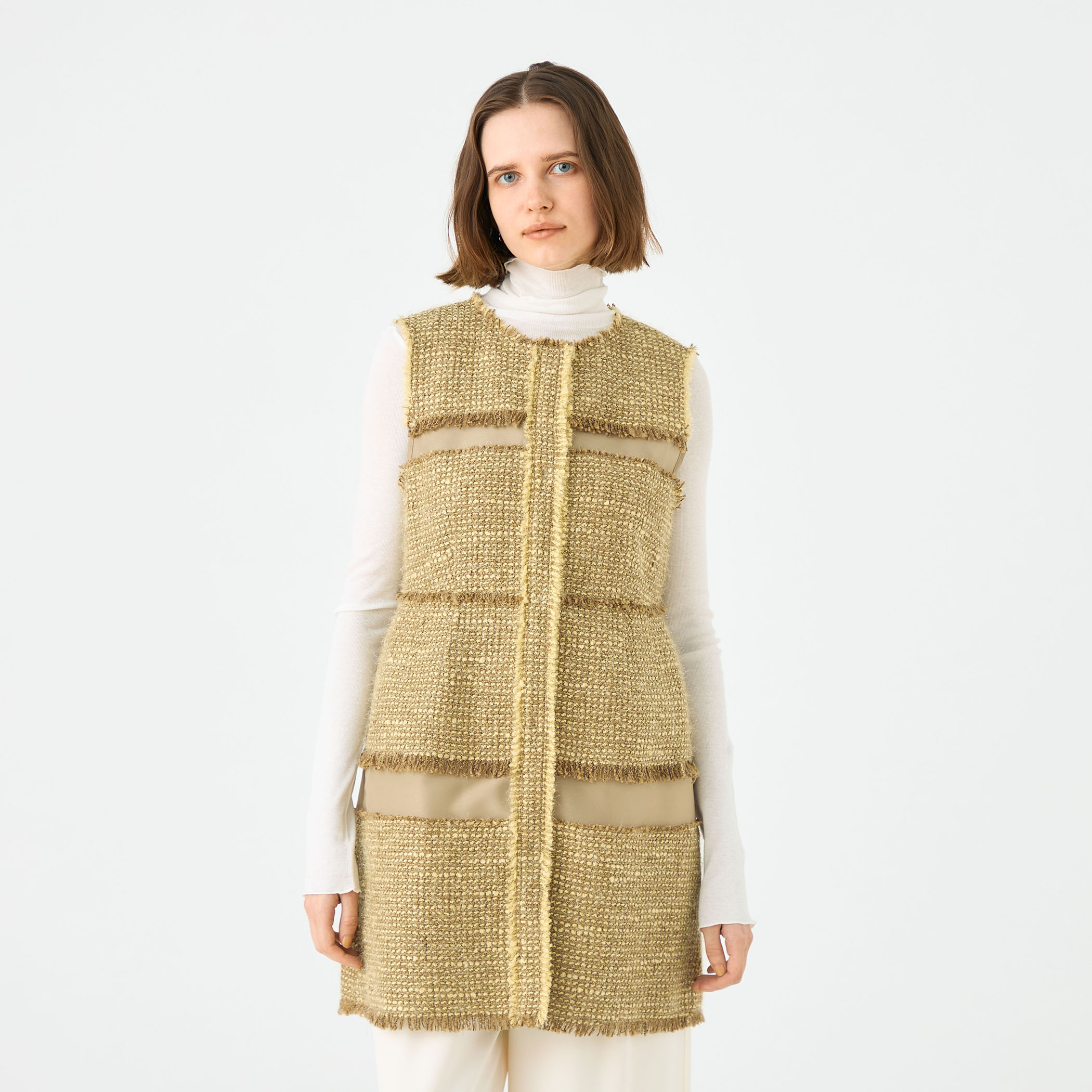 ブロッキングツイード ミドルジレ｜トゥモローランド 公式通販