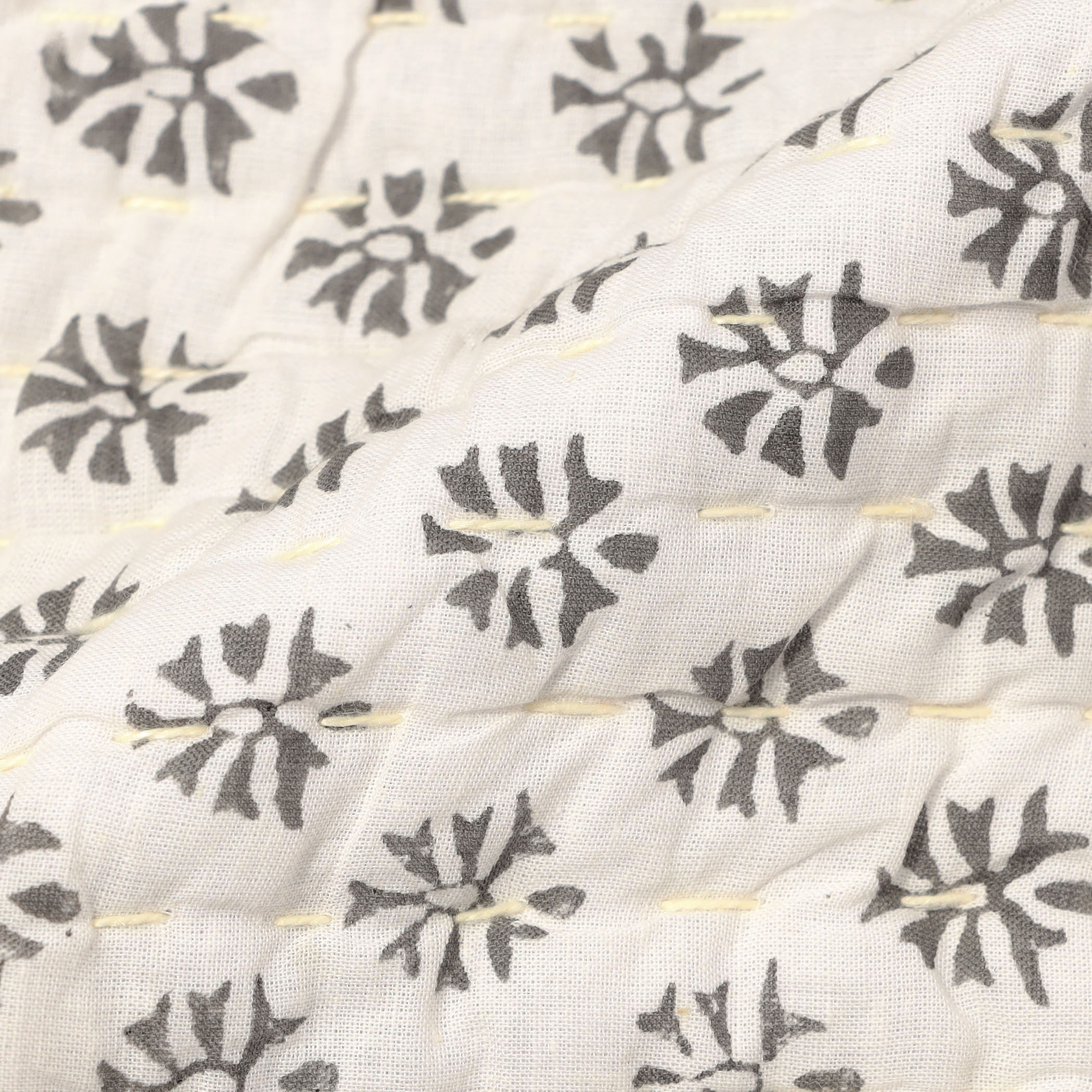 【新品】インド ブロックプリント キルト ダブル 布団 マルチカバー インド綿 ブロックプリント ハンドキルト布団 (ダブルサイズ) その他