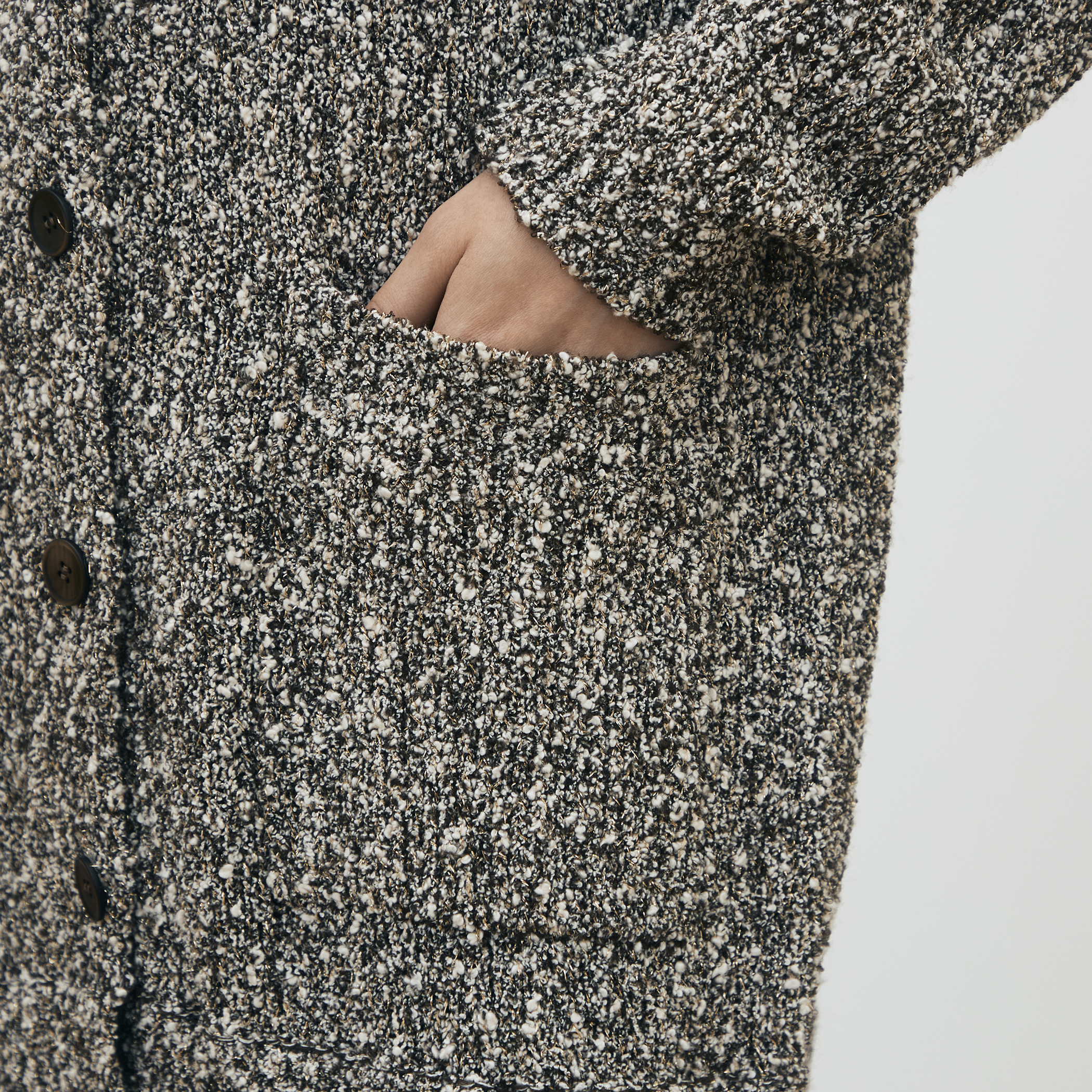 ドゥロワー⭐︎ツィードブークレカーディガン ラメブークレー チュールロングカーディガン｜トゥモローランド 公式サイト