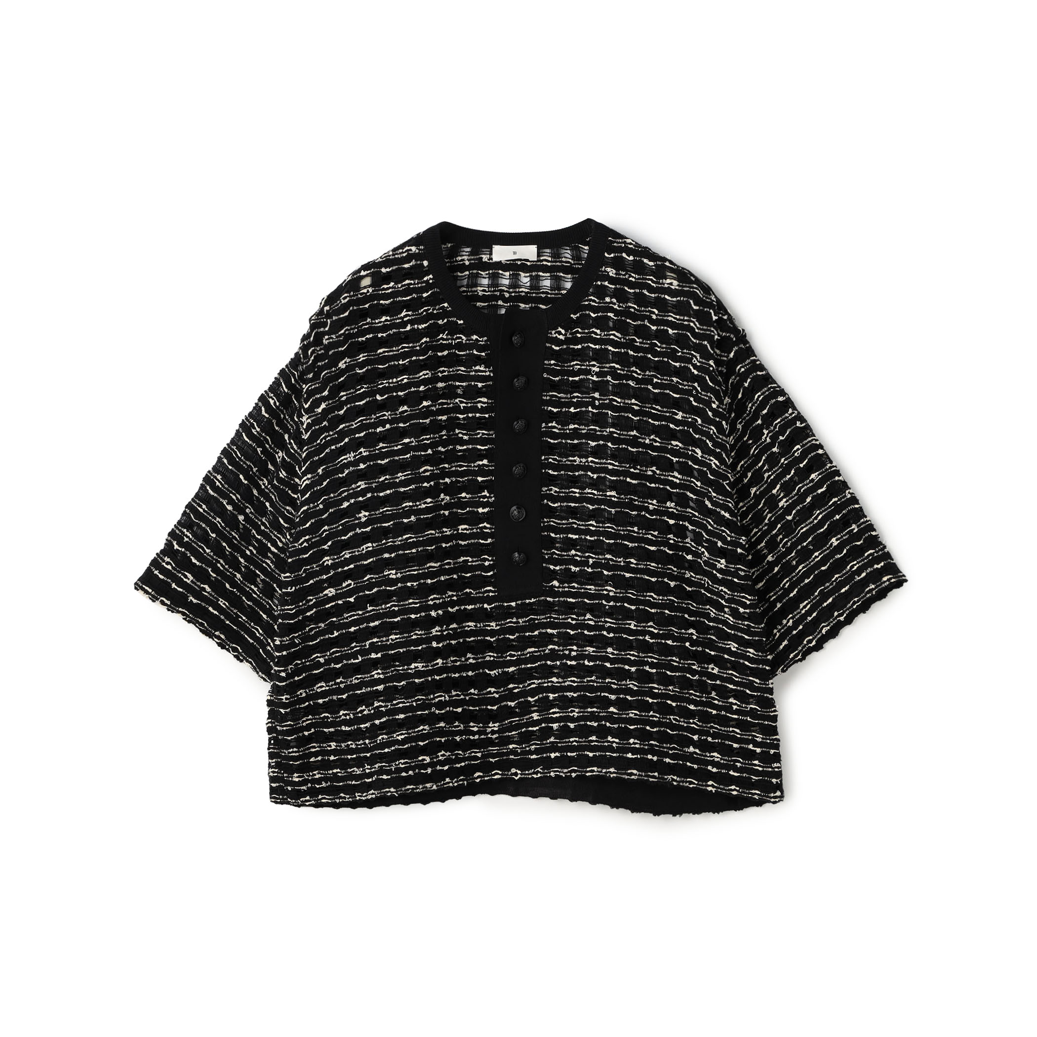 メッシュツイード ハーフスリーブプルオーバー