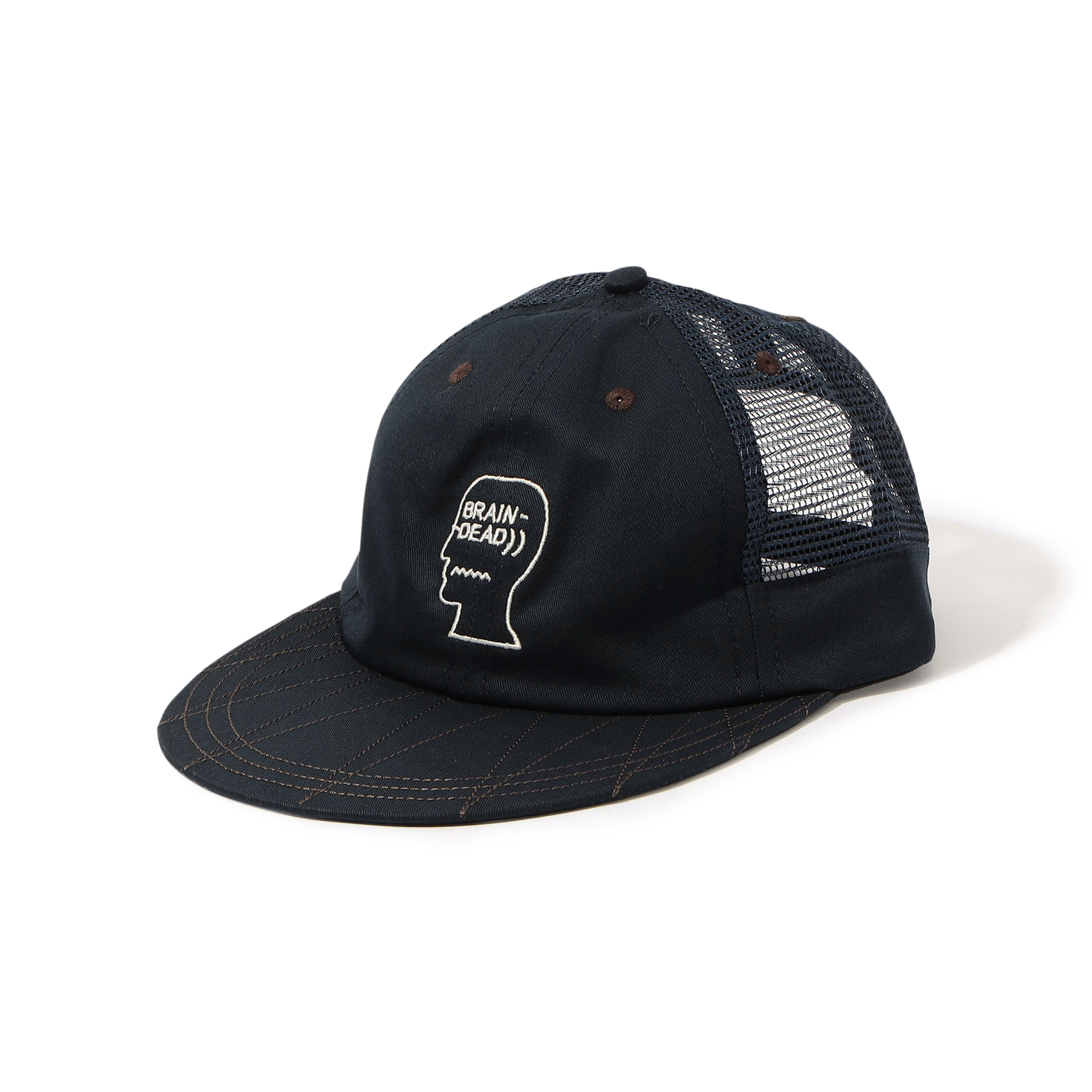 BRAIN DEAD LOGOHEAD LONGBRIM HAT