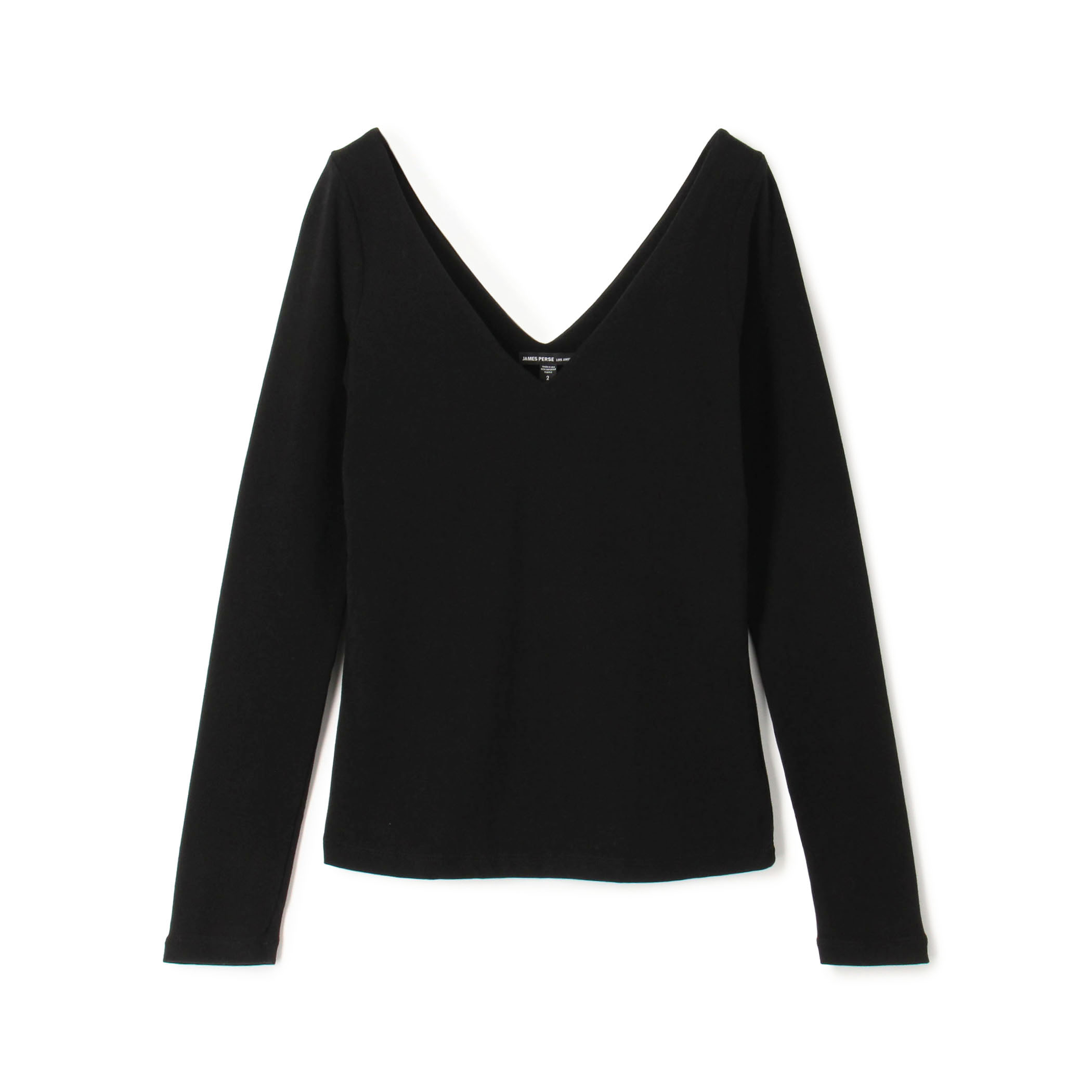 コットンストレッチ ディープVネックTシャツ WLSR3044