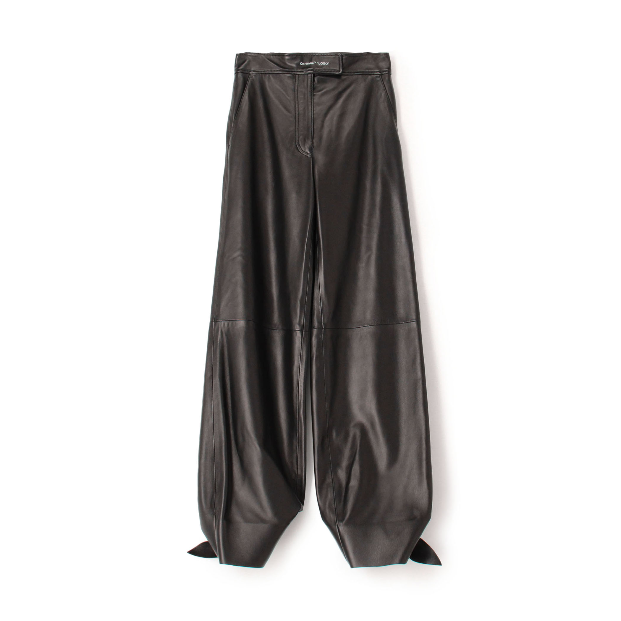 Off-White LEATHER BOW TRACK PANTS