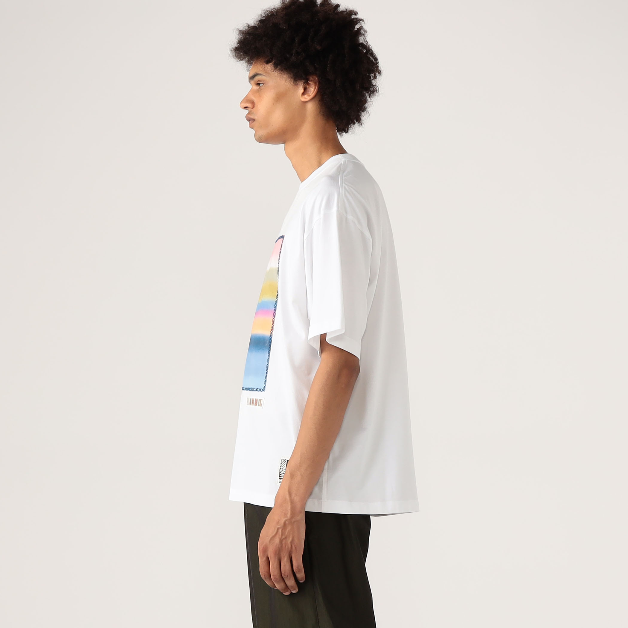 CABaN スビンコットン グラデーションプリントTシャツ