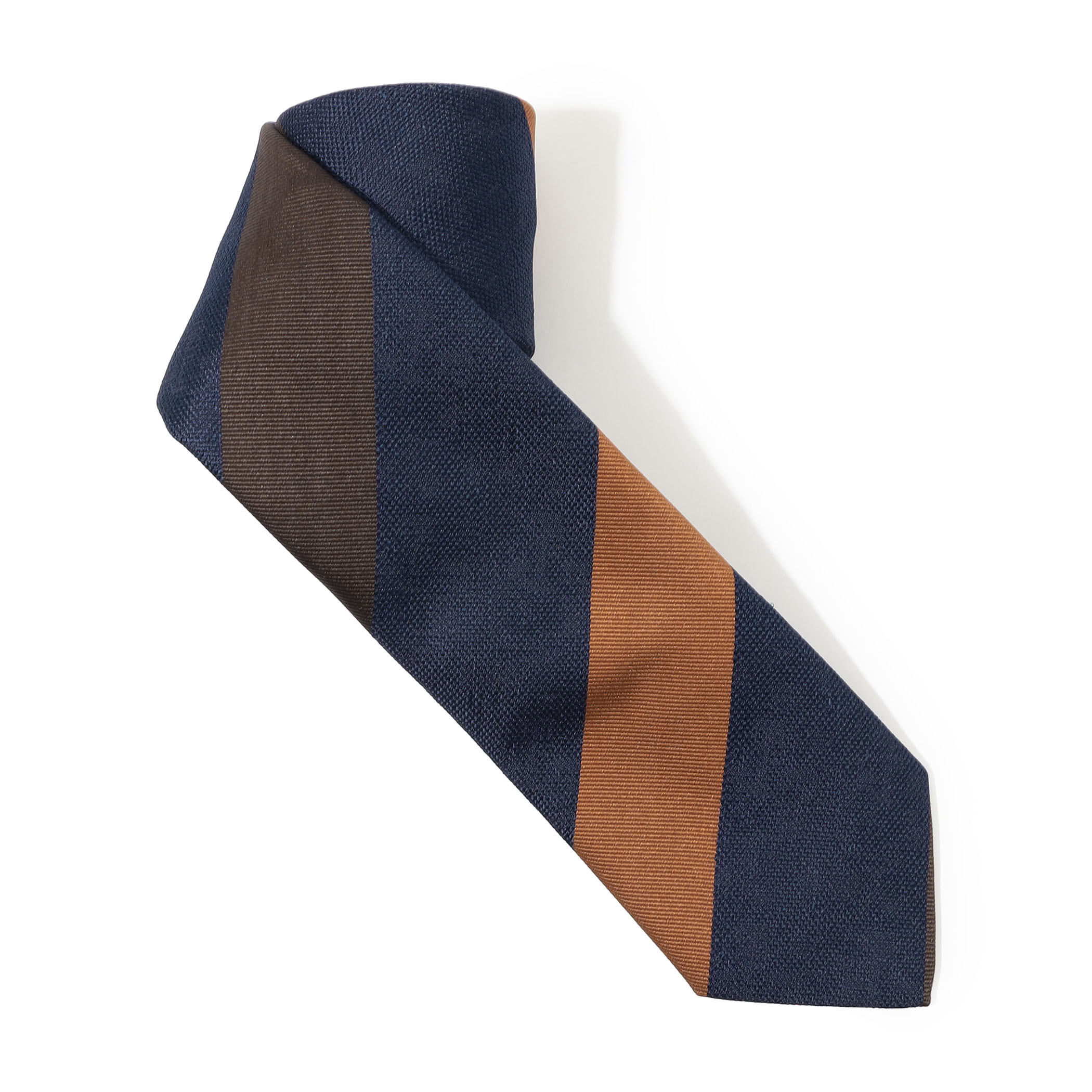 Seaward＆Stearn シルク ワイドレジメンタルストライプネクタイ
