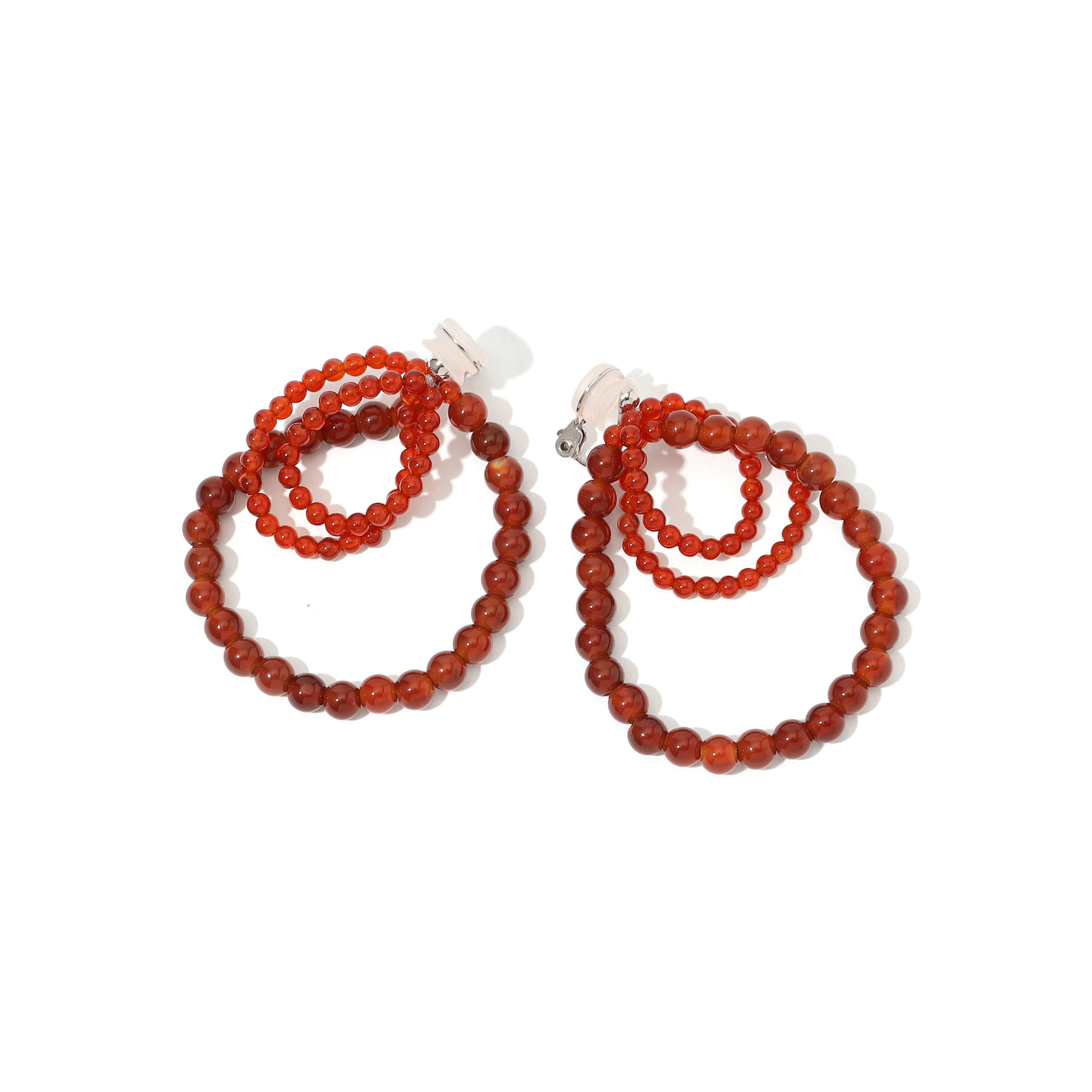 IRIS 47 ファビアナ レッドアゲート イヤリング