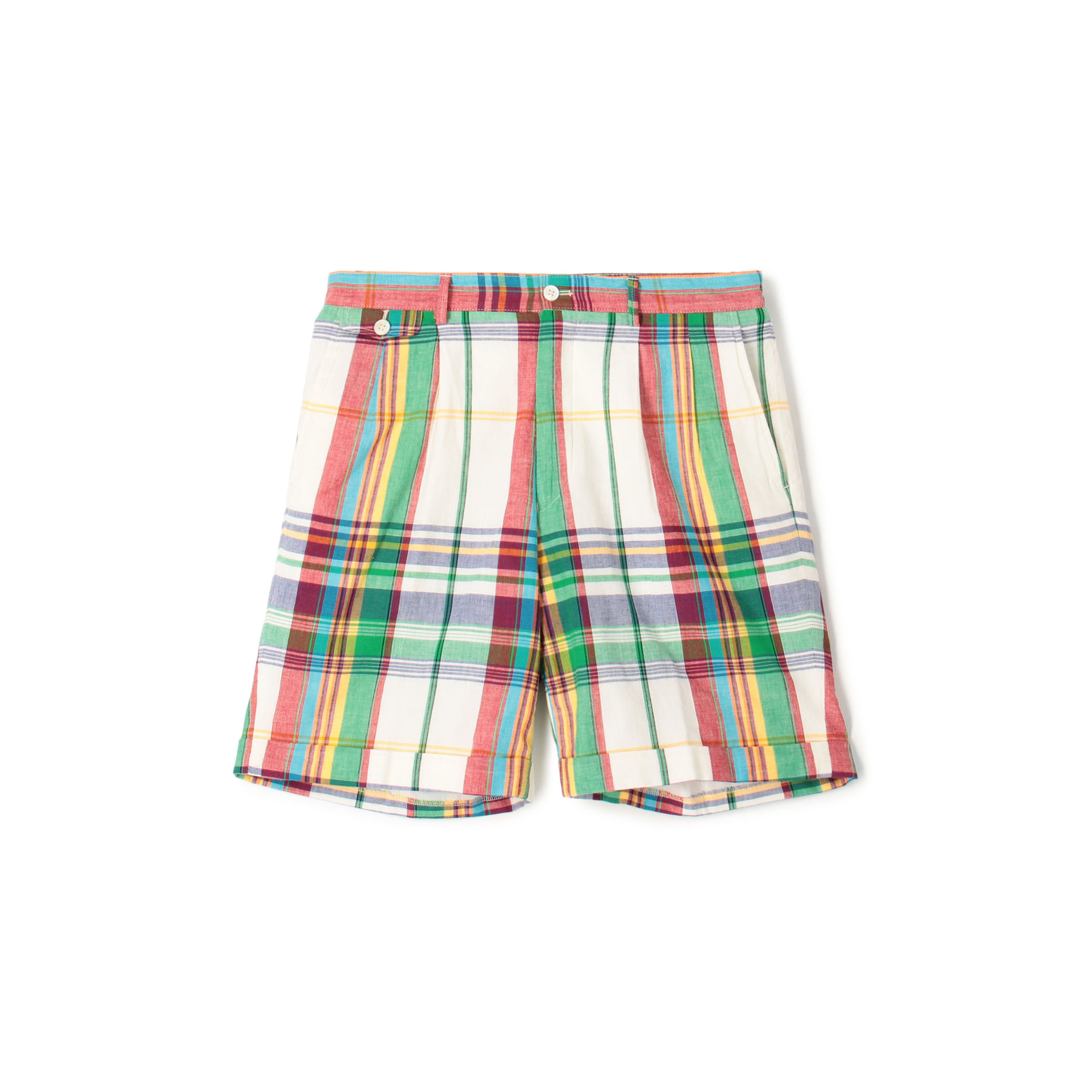 Mai Tai コットン インドマドラスショーツ