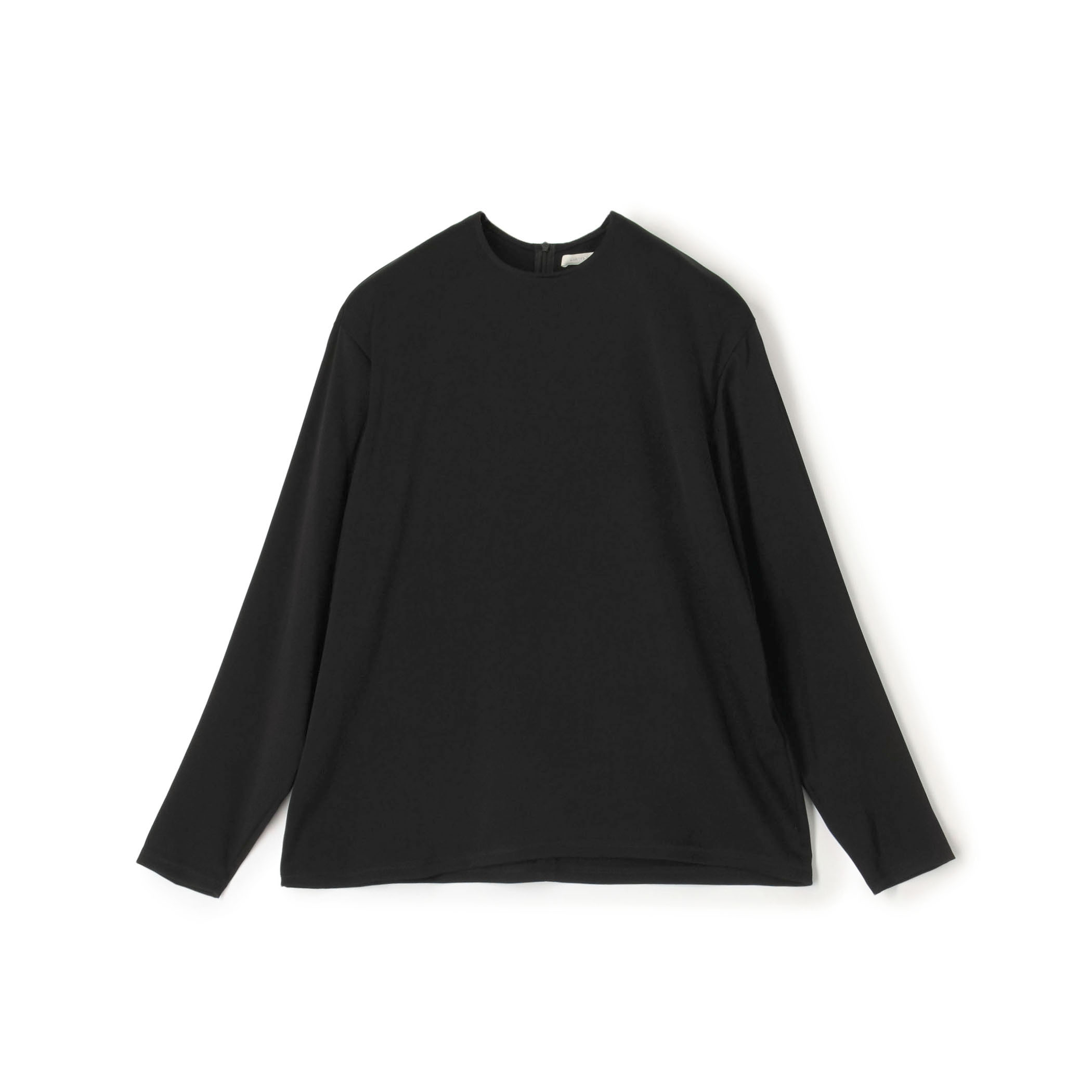 KANAKO SAKAI SATIN SHOULDER-PAD LONG SLEEVE T