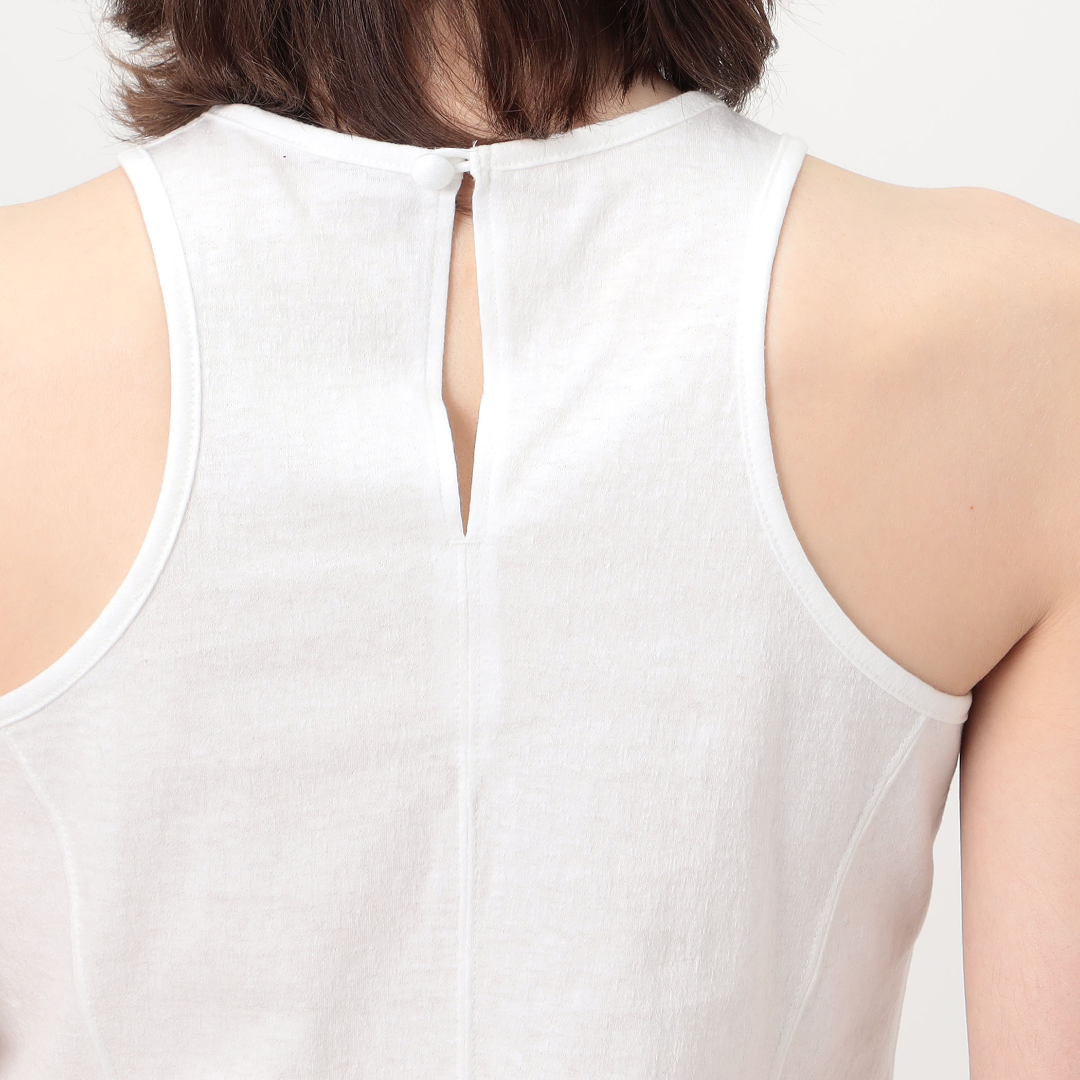 Mame Kurogouchi Cotton Plainstitch Sleeveless Top コットン