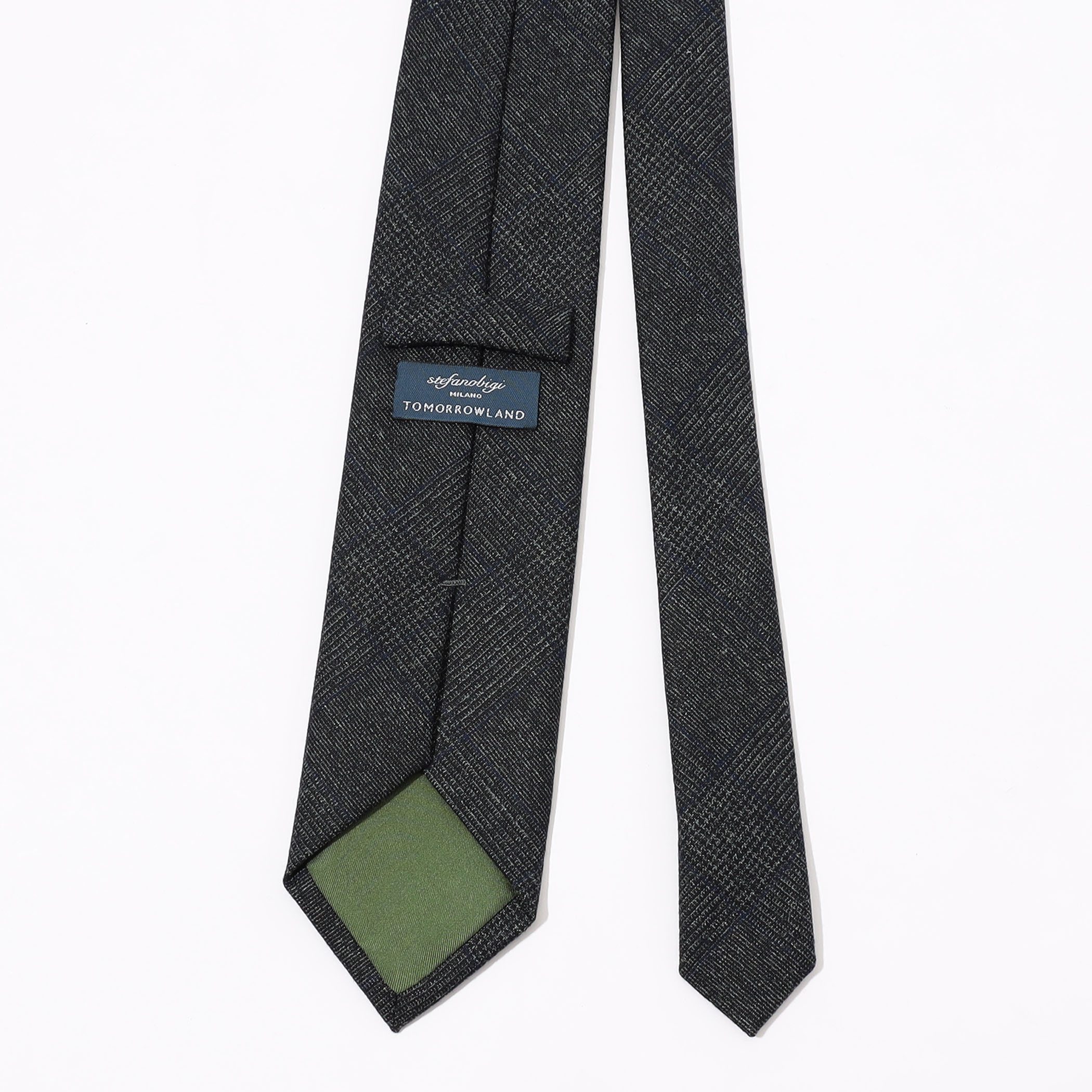 STEFANO BIGI ウールシルクリネン チェックネクタイ｜トゥモローランド