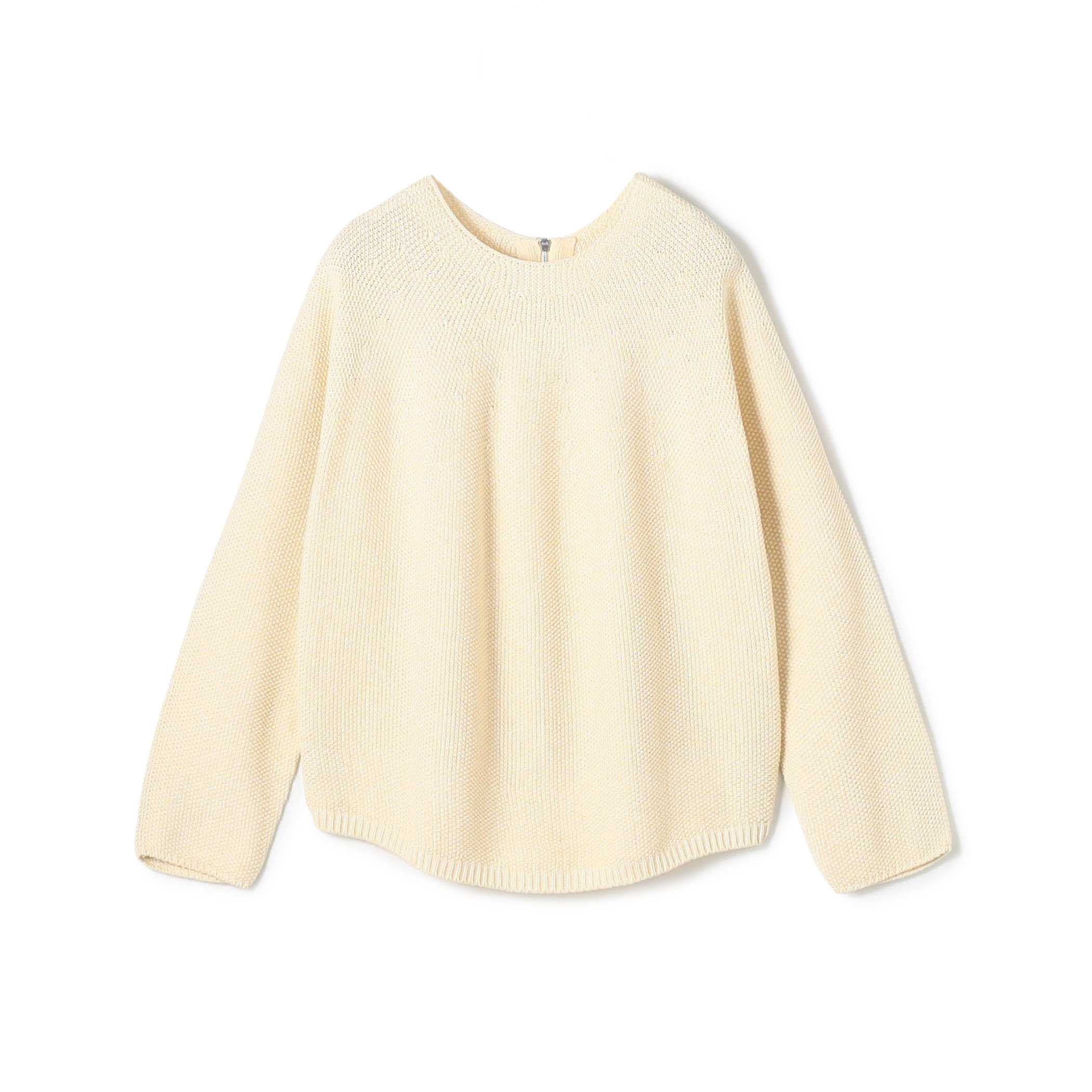 コットンカノコ バックジッププルオーバー
