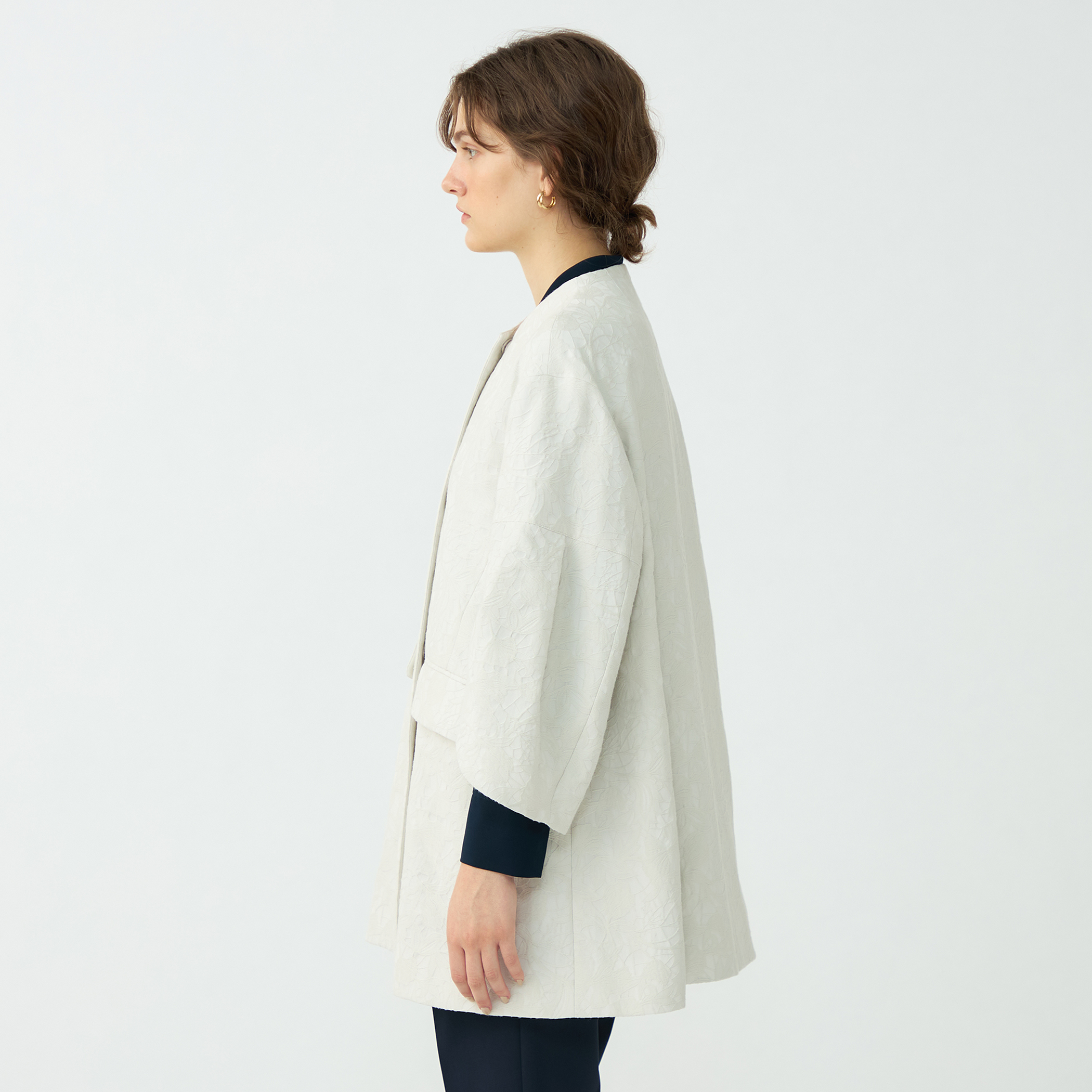 ボタニカルジャカード トラペーズコート｜トゥモローランド 公式通販