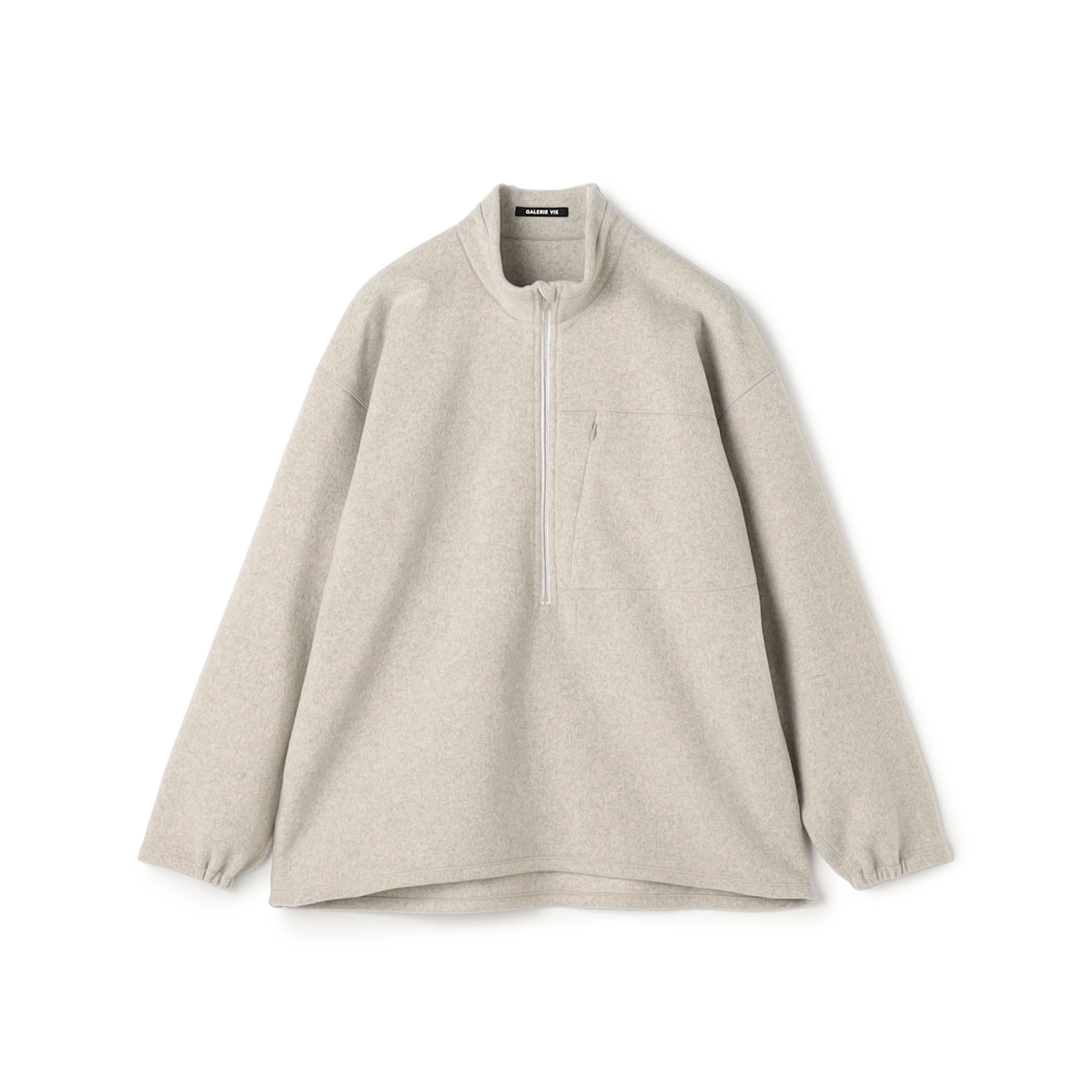 ウールカシミヤフリース ハーフジッププルオーバー
