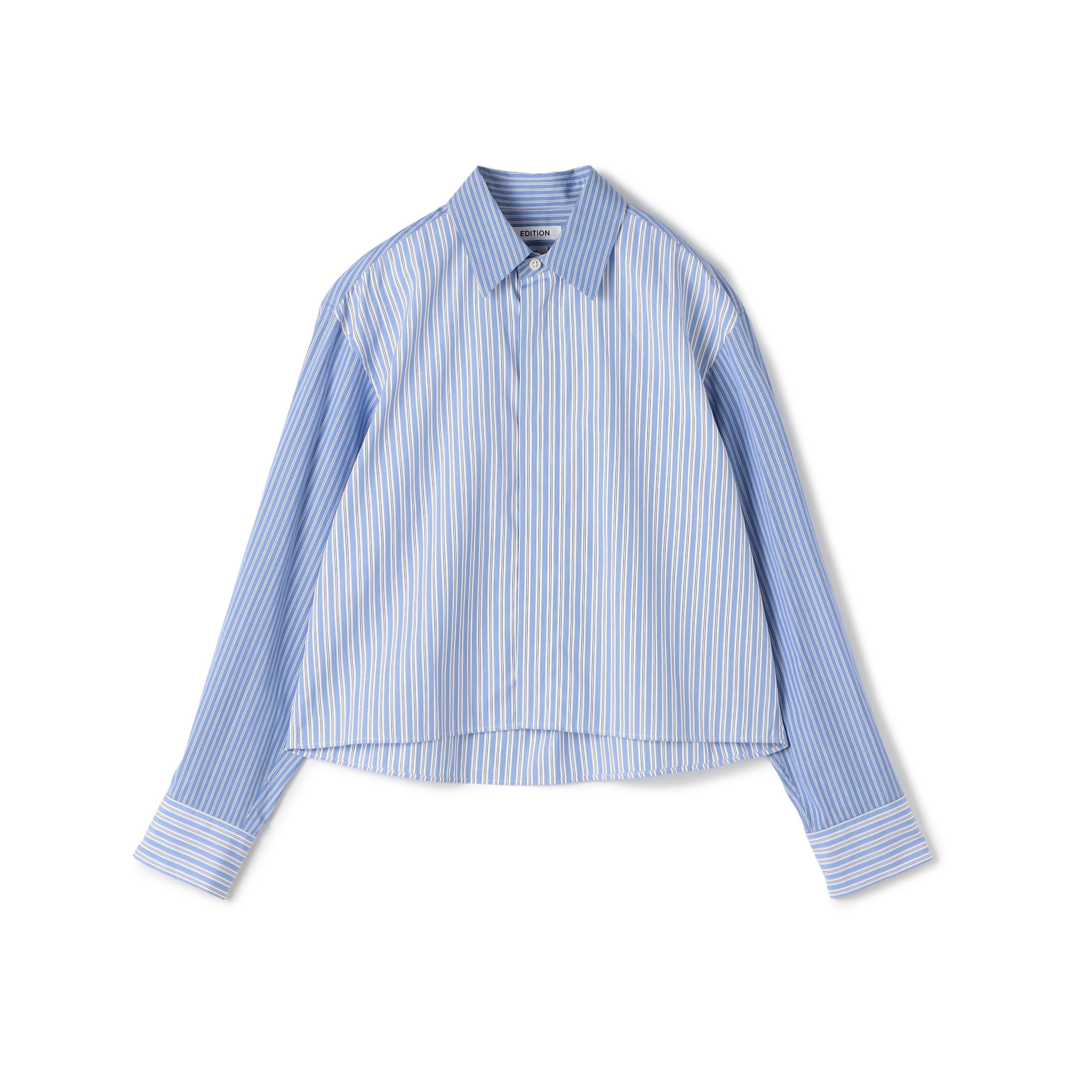 THOMAS MASON ストライプ クロップドシャツ