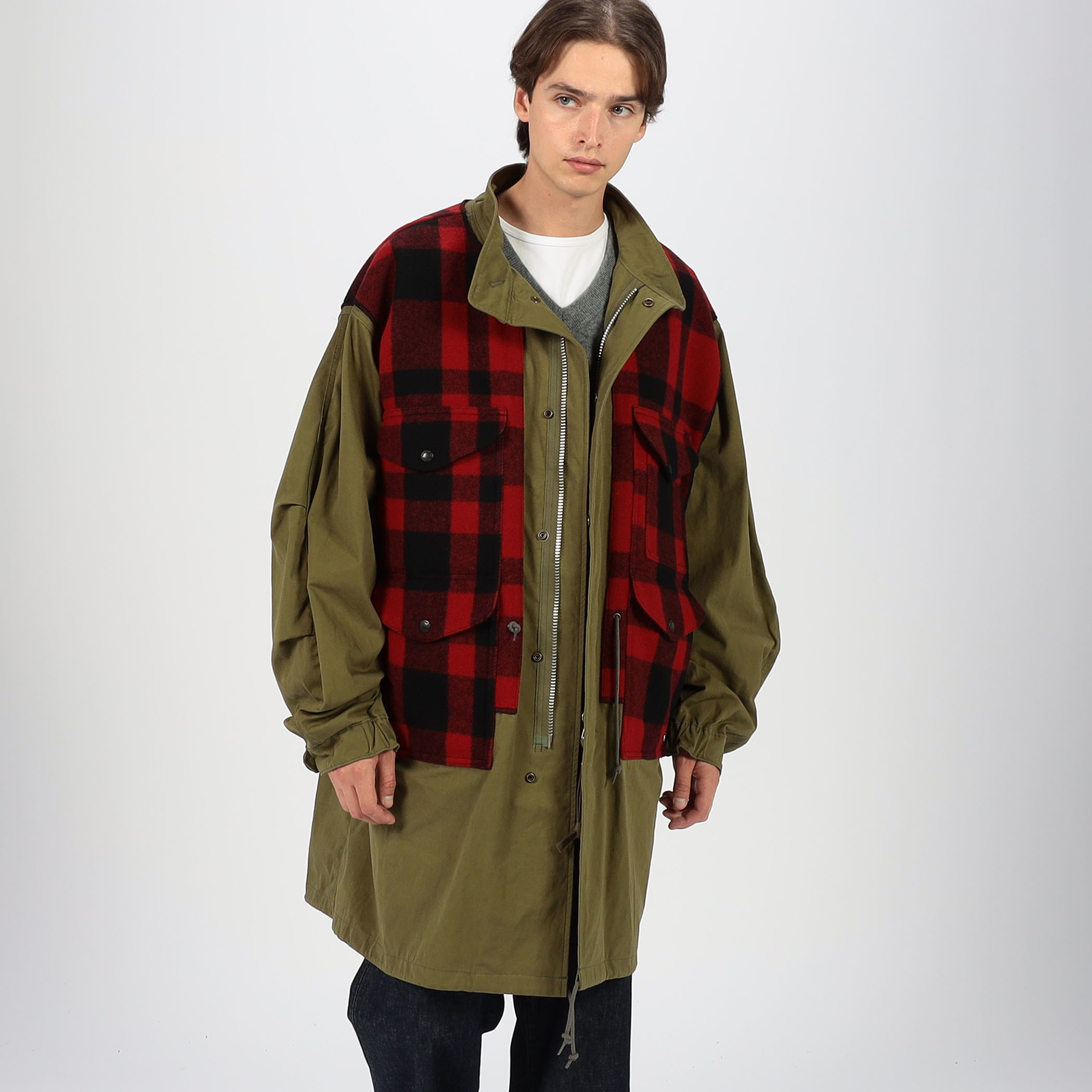 2015秋冬JUNYA WATANABE パッチワークコート 奇跡の入荷！JUNYA WATANABE CdG MANジュンヤ2015SSパッチワークコート