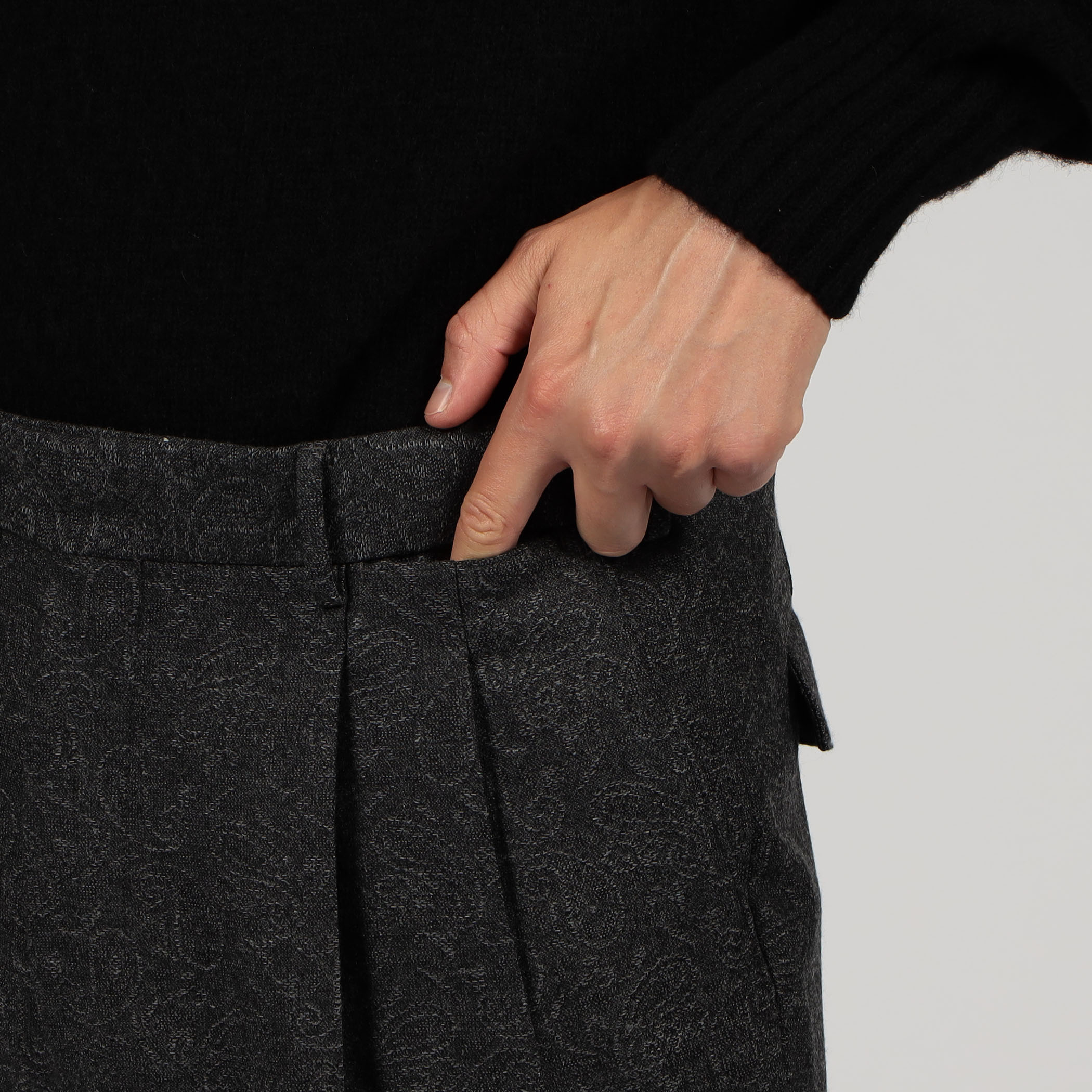 PT TORINO Carrot Fit ウール 2プリーツパンツ