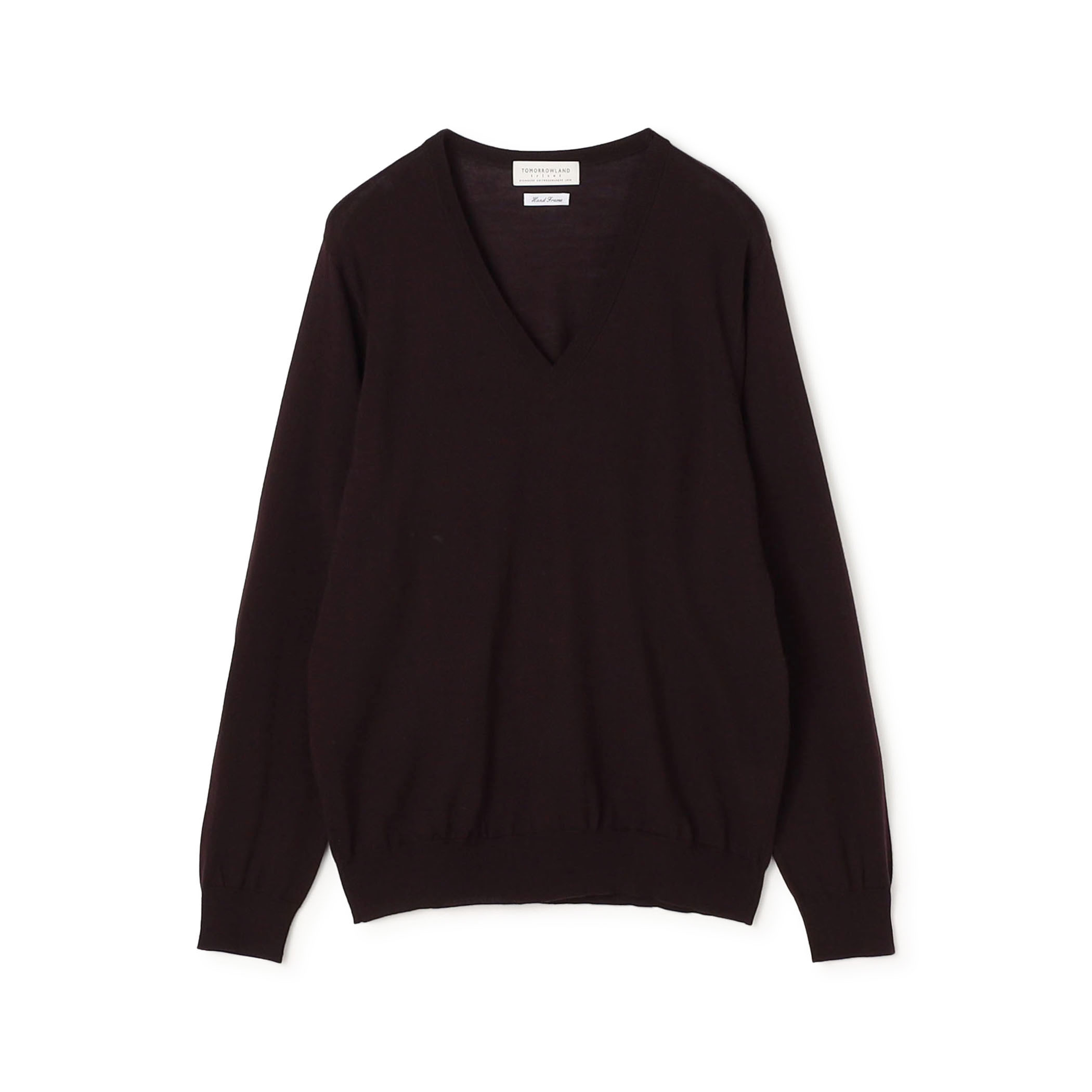 TOMORROWLAND tricot スーパーファインメリノウール Vネックニット S-WOOL
