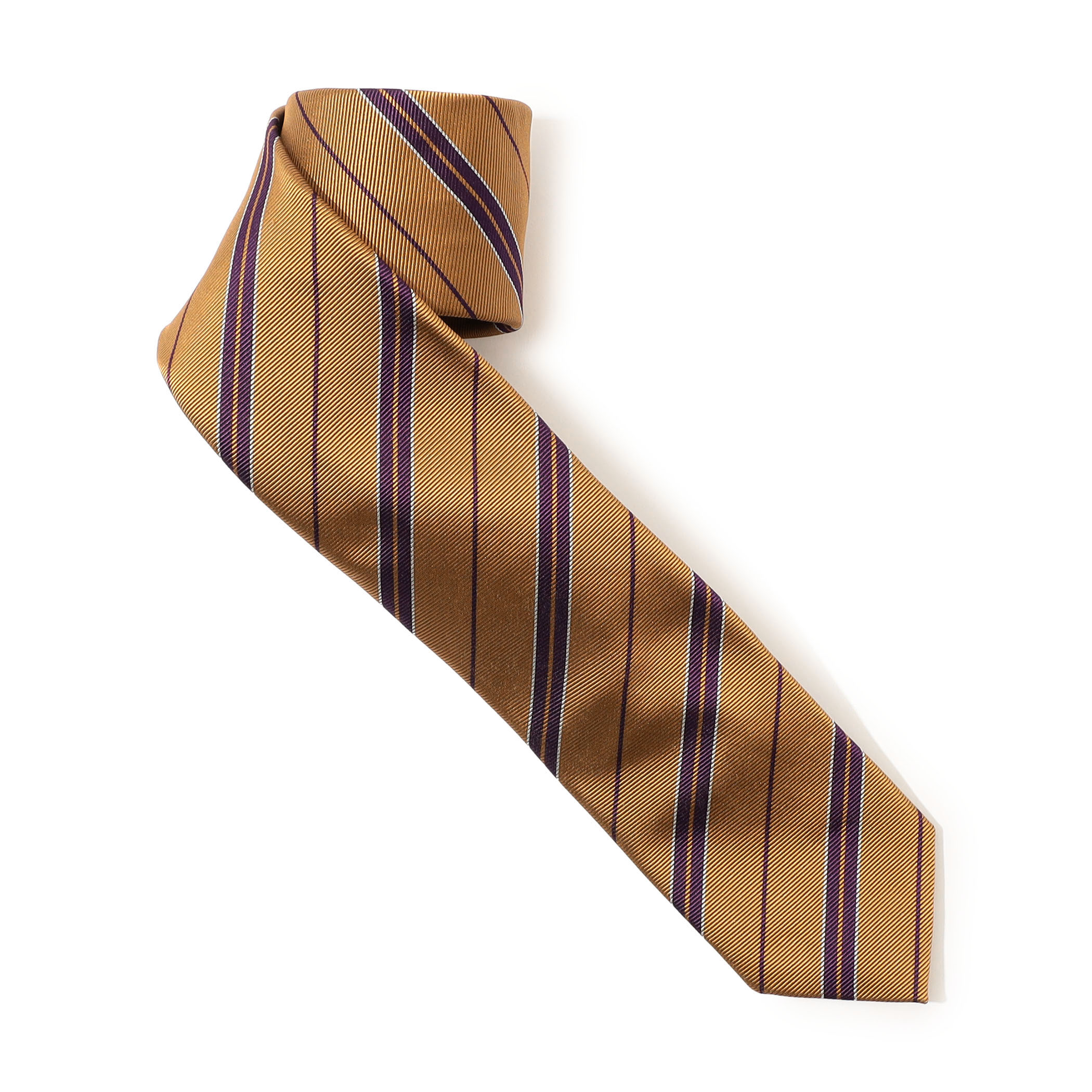 TOMORROWLAND シルク レジメンタルストライプナロータイ