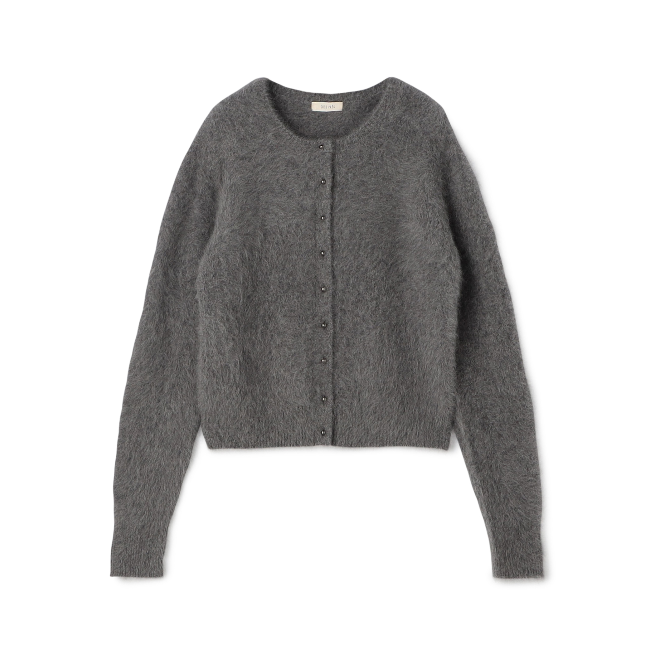 フォックスカシミヤ クルーネックカーディガン