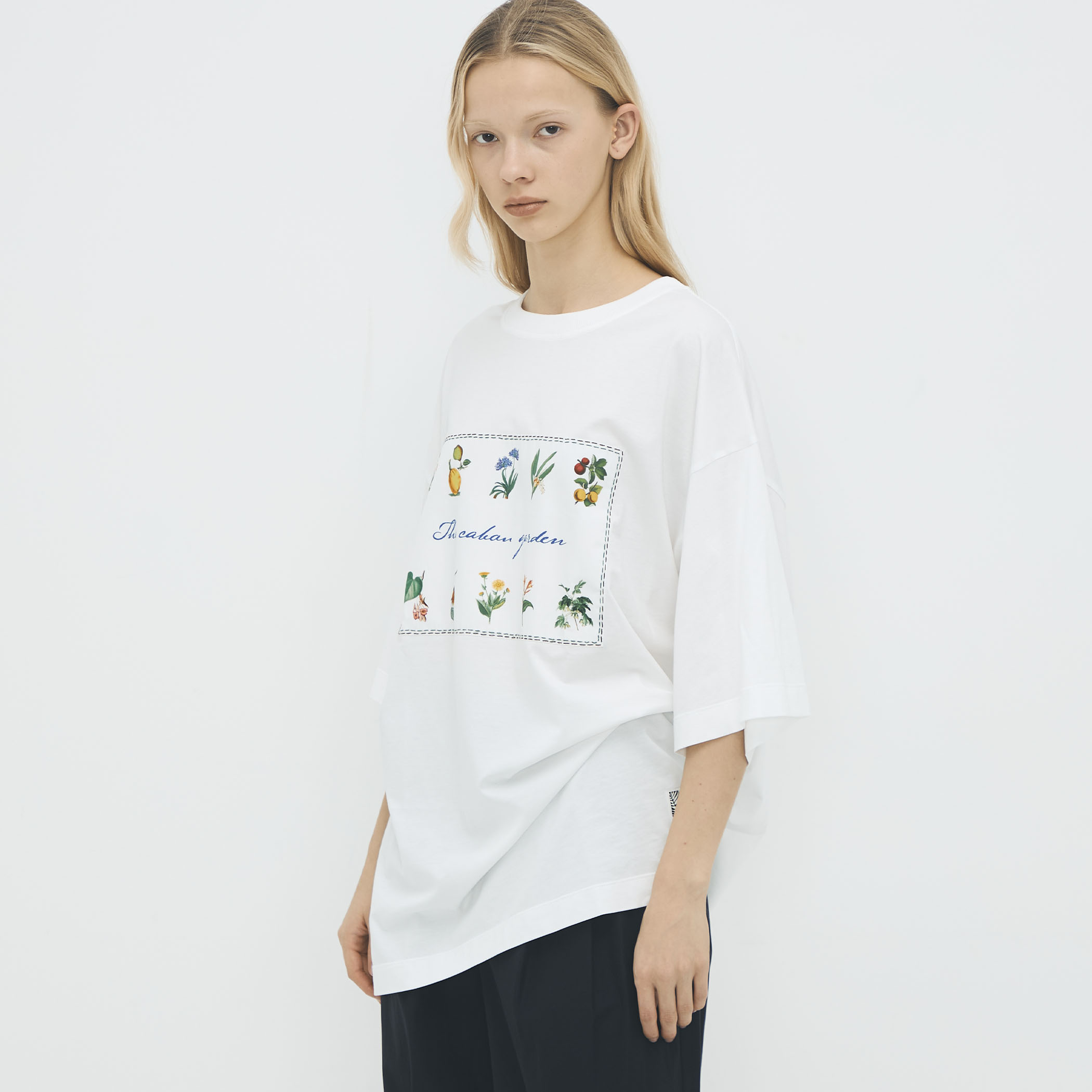 CABaN スビンコットン GREEN SHOWERプリントTシャツ｜トゥモローランド