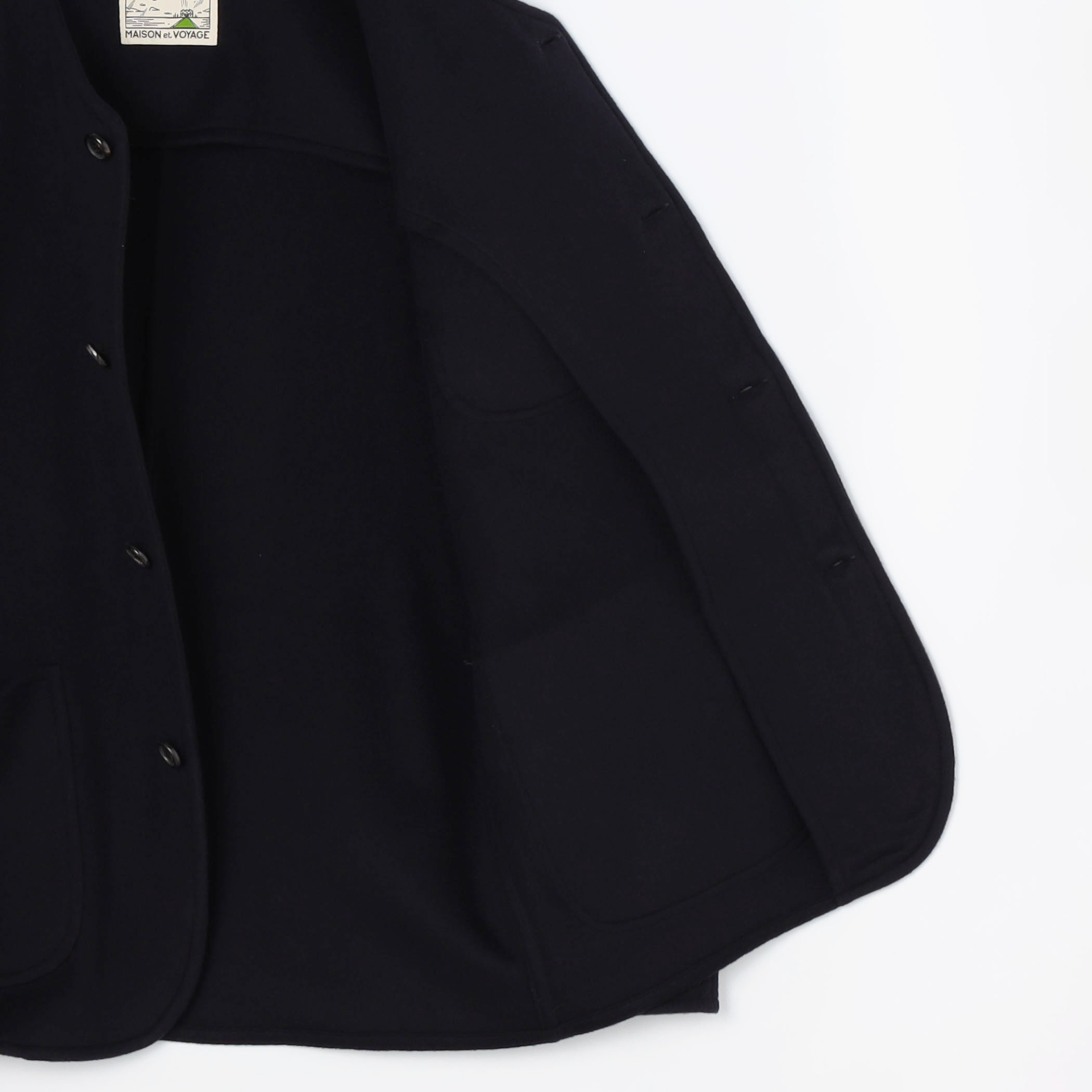 MAISON et VOYAGE カシミア ノーカラーブルゾン MAISON et VOYAGE カシミア ノーカラーブルゾン MAISON et VOYAGE