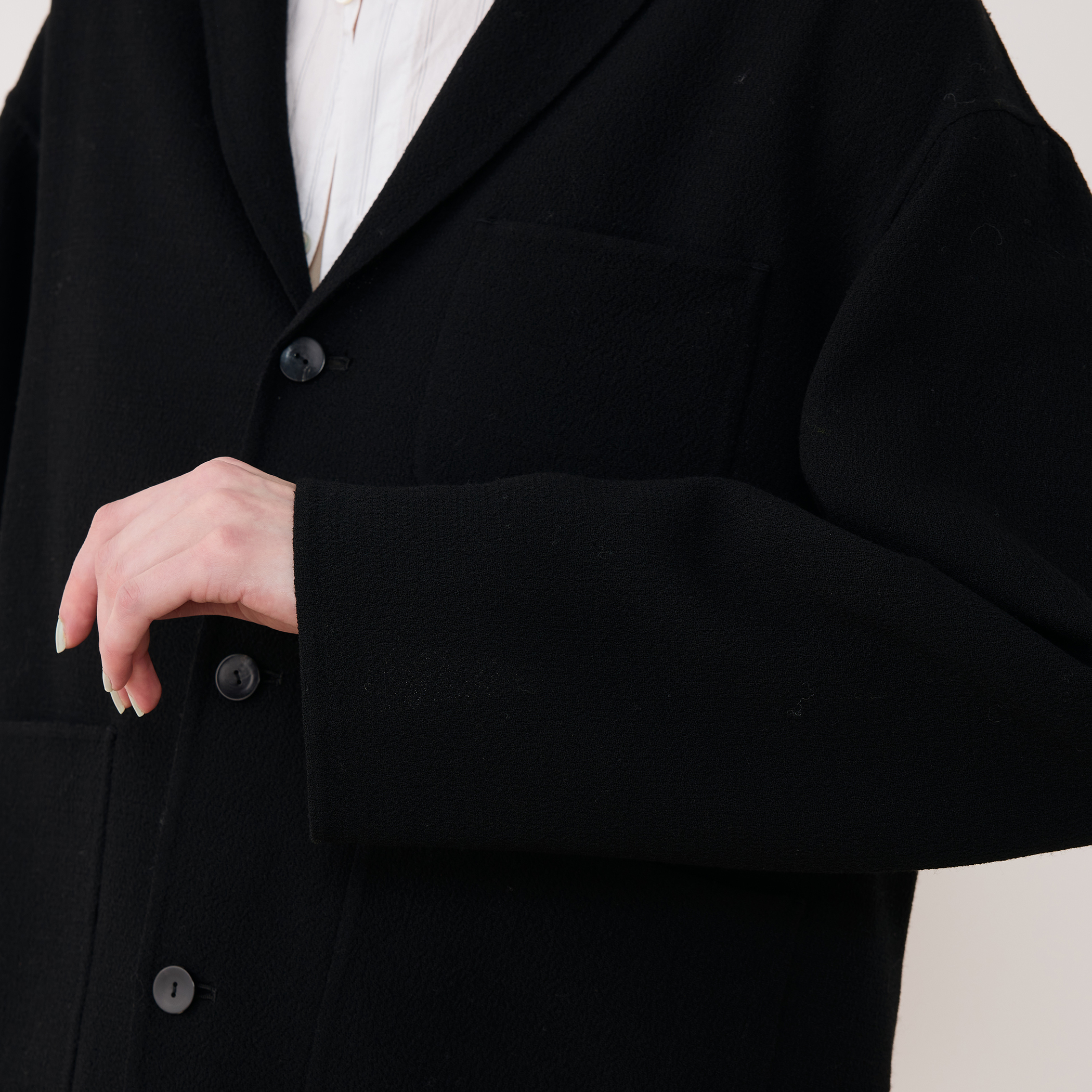 ウールダブルクレープ スリーボタンジャケット｜トゥモローランド 公式通販