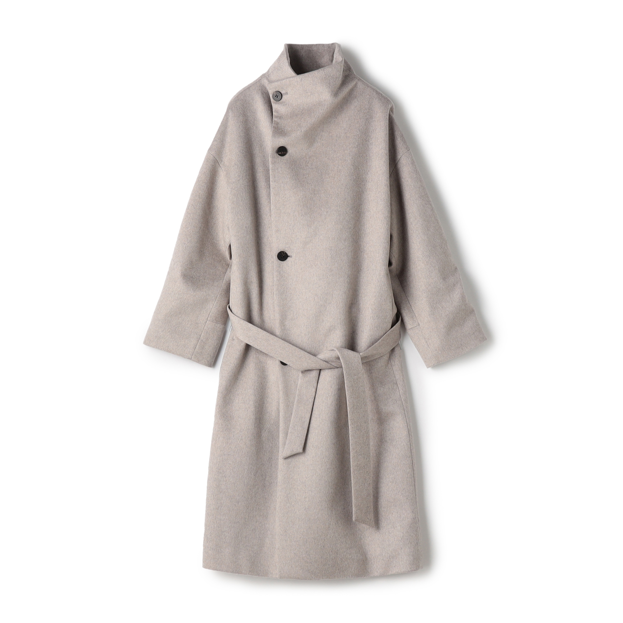 カシミヤビーバー ハイネックロングコート