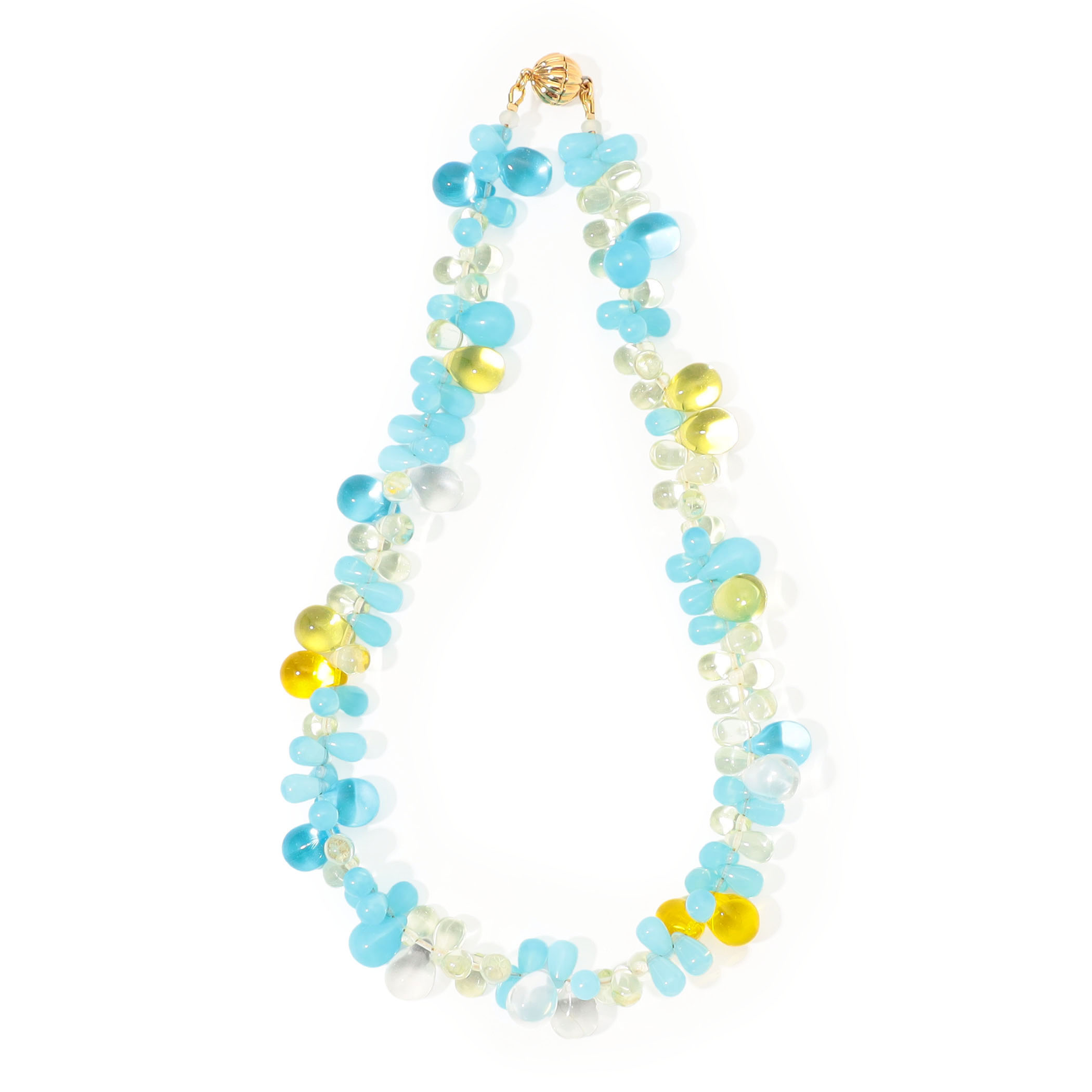 AGLAGLA Grape Glass Beads ネックレス