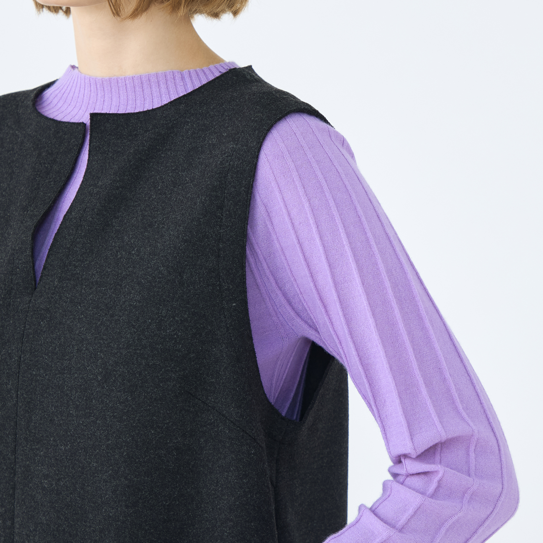 ミックスミルドジャージー コクーンライクワンピース