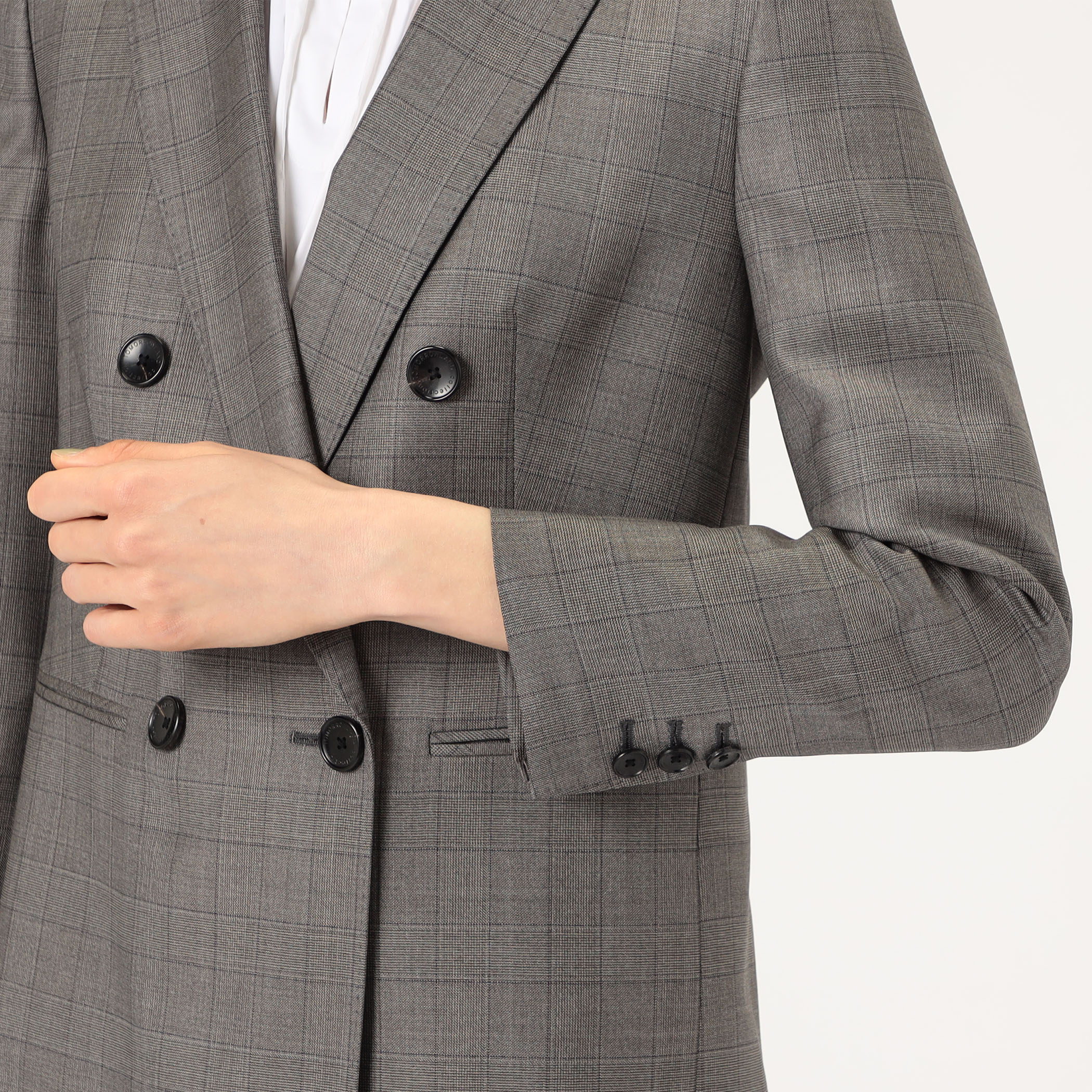 365 GLEN CHECK ダブルブレストジャケット｜トゥモローランド 公式通販