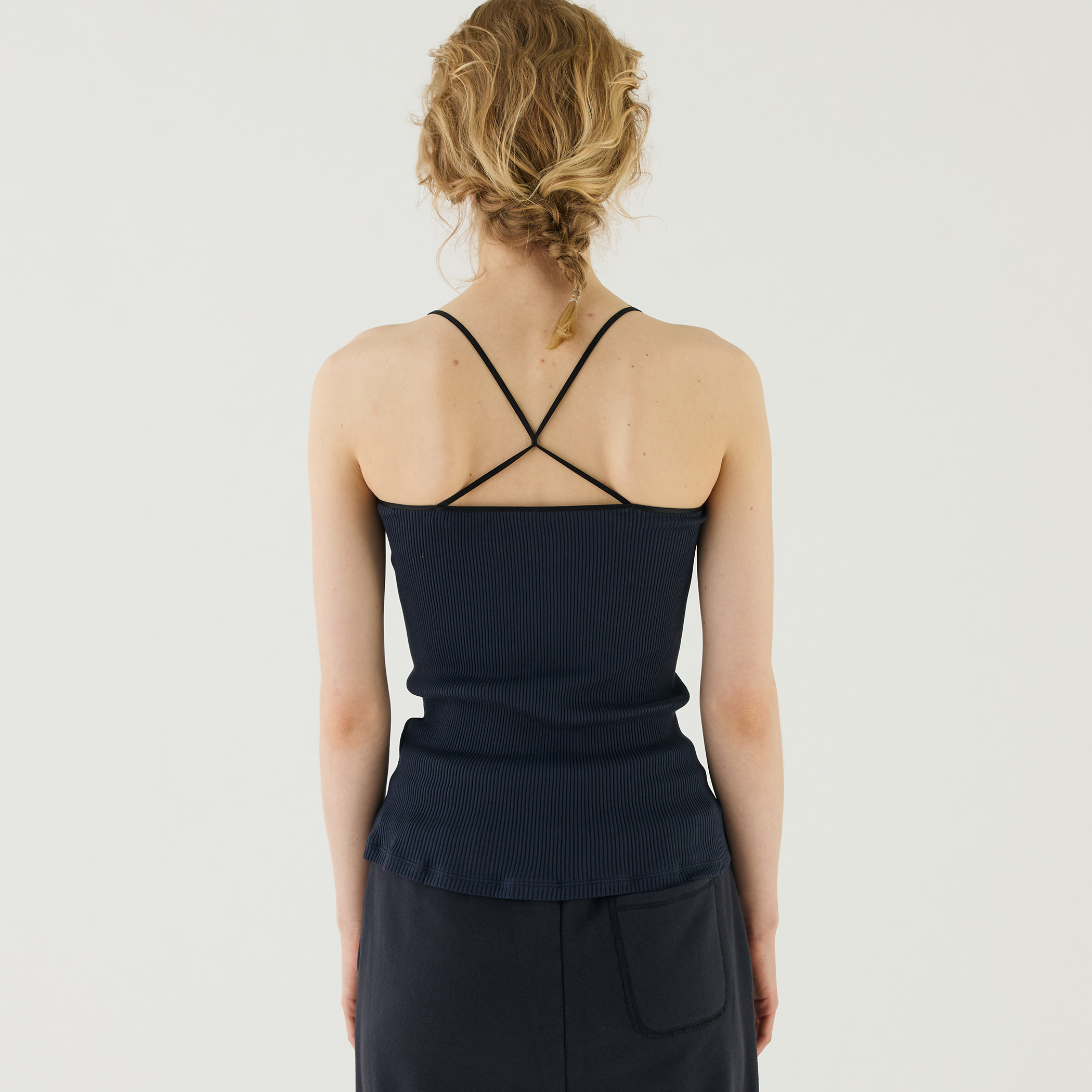 コットンシルクリブ バッククロスキャミソール｜トゥモローランド 公式通販