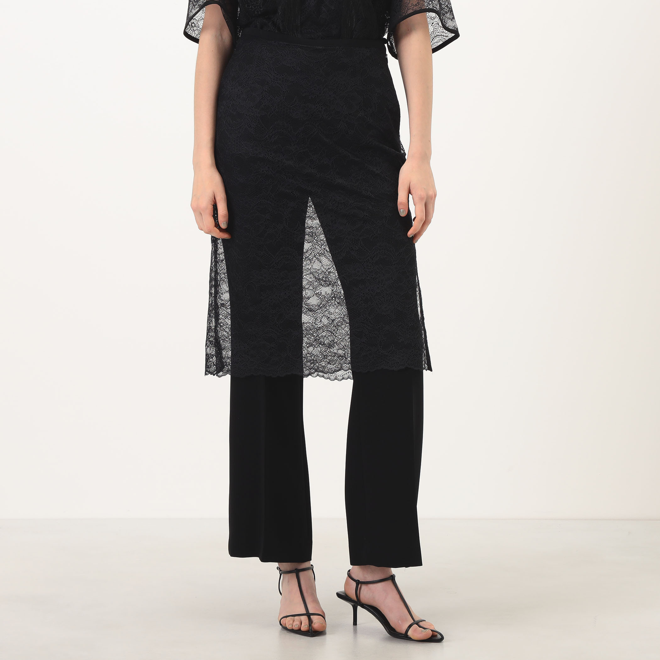 Mame Kurogouchi Raschel Lace Layered Trousers レースレイヤード