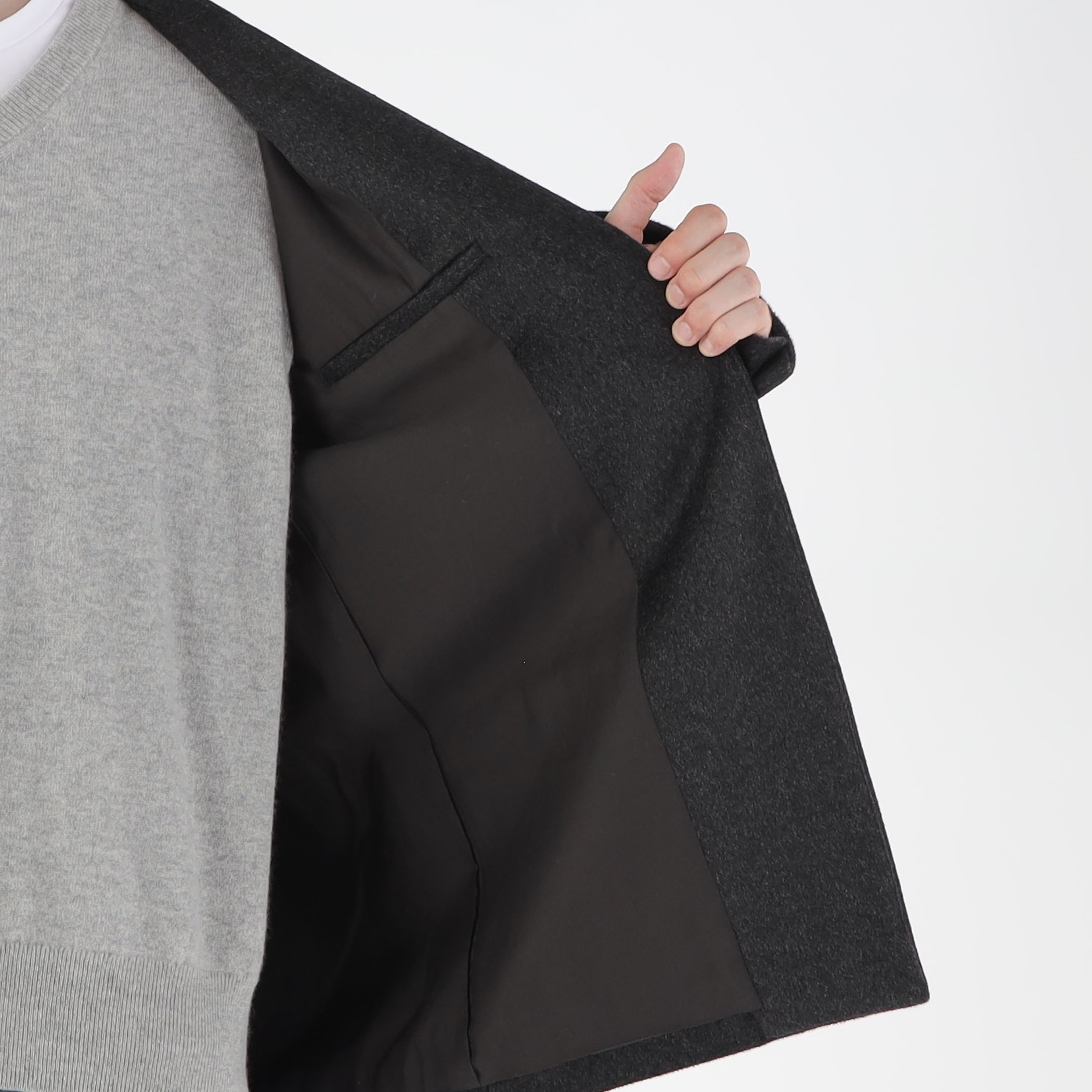 GALERIE VIE エンブロイダリーステッチ　カラーレスジャケット エンブロイダリーステッチ カラーレスジャケット（ノーカラー