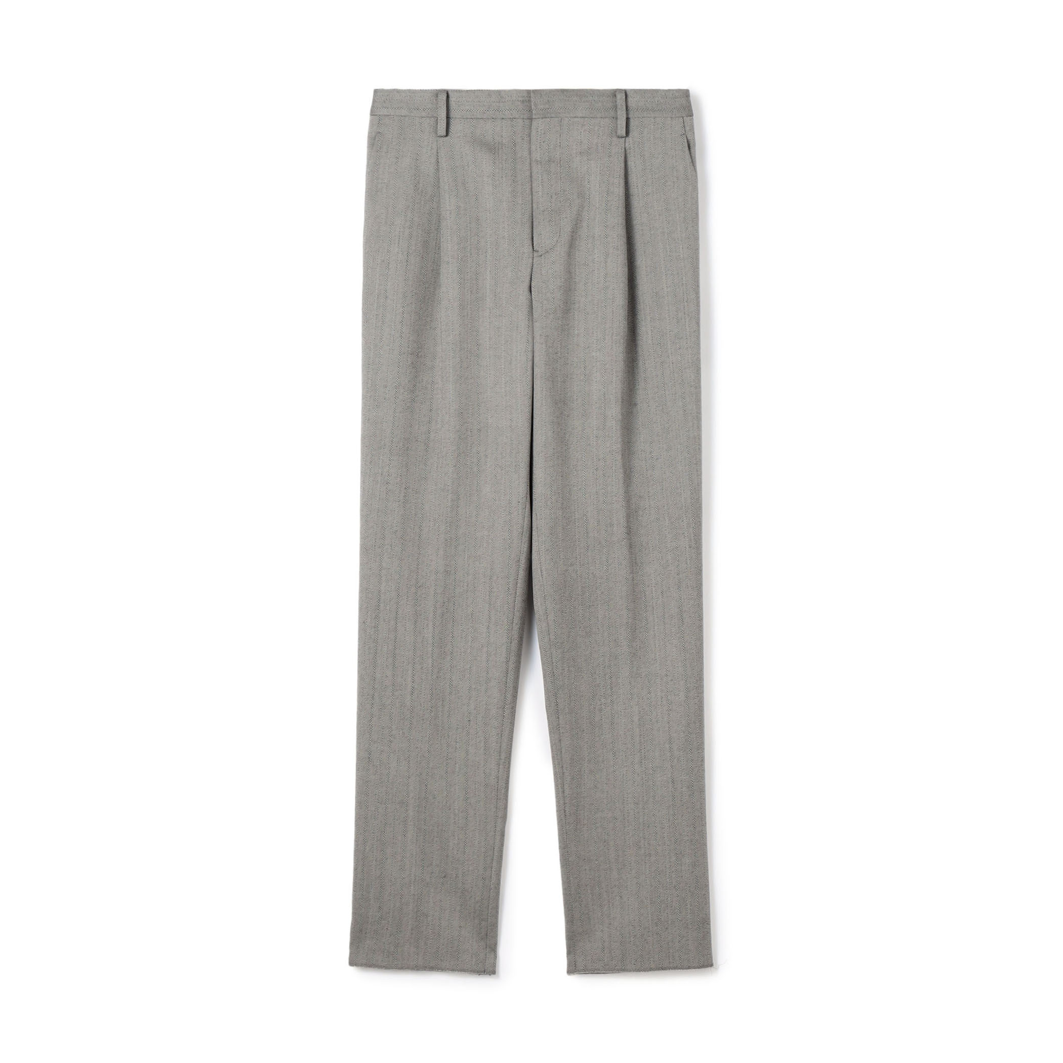 ウールヘリンボーン 1プリーツスラックス