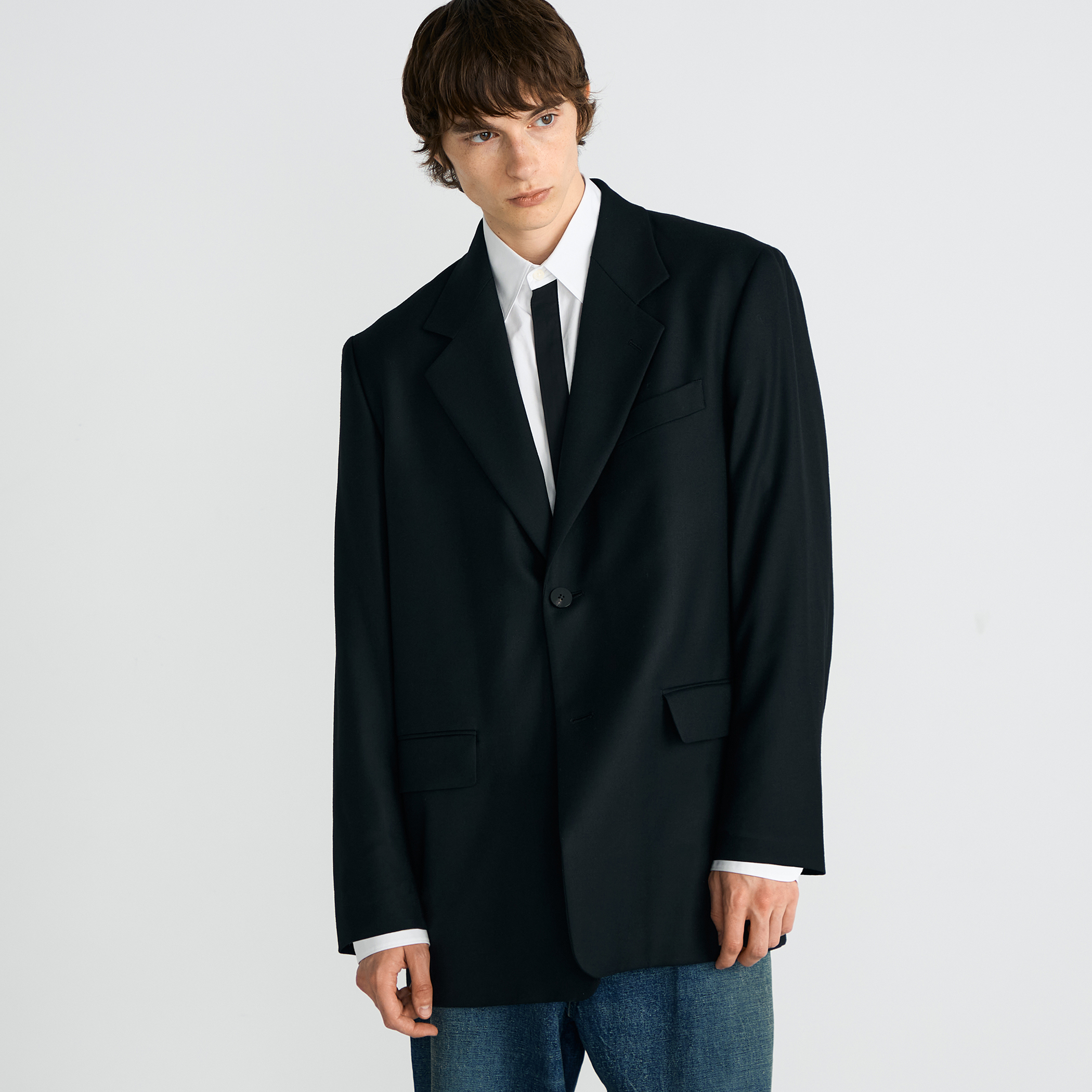 21SSハルトウールBOXワイドジャケットジャケット 21SSハルトウールBOXワイドジャケットジャケット Super160's ウール