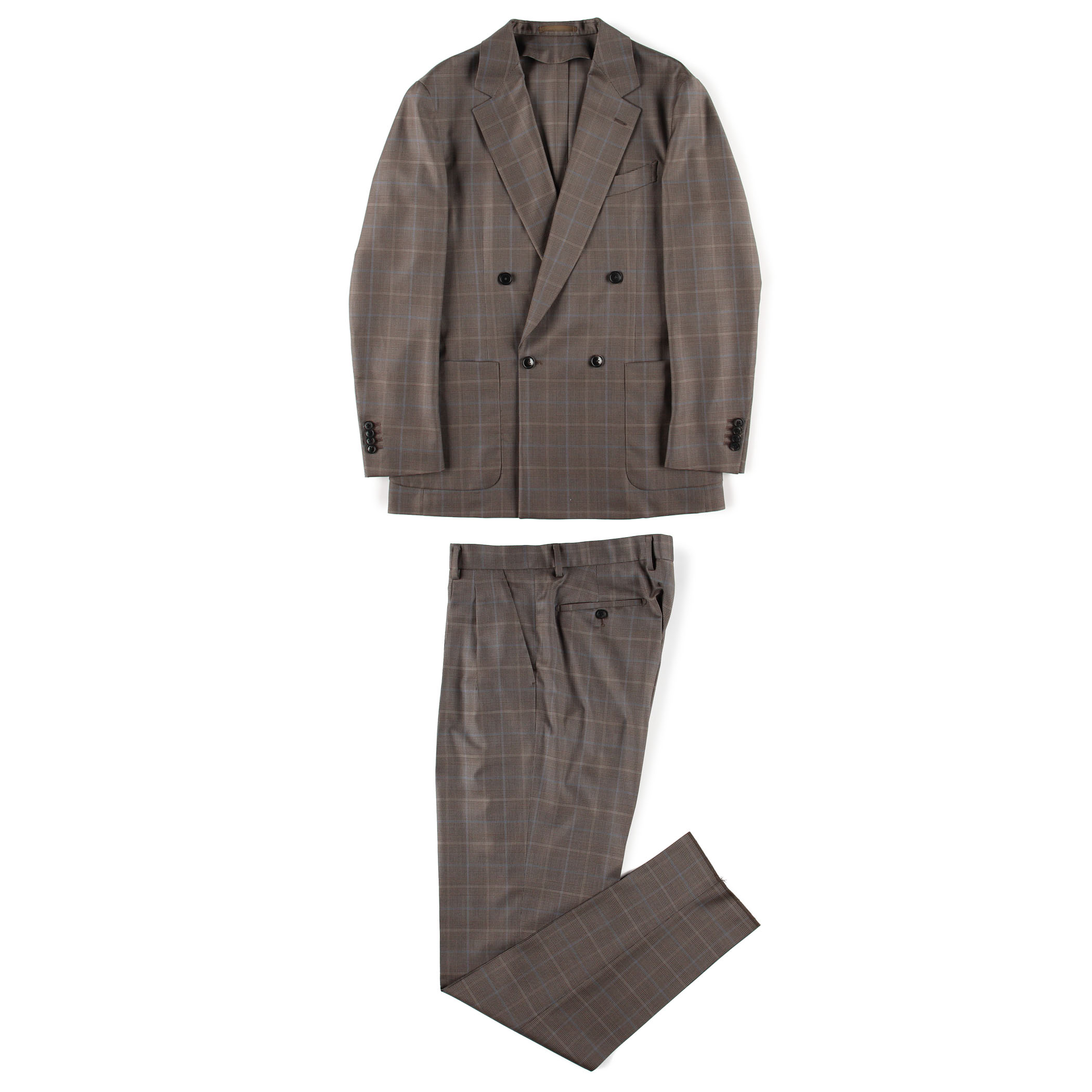 ストレッチウール 4Bダブルブレステッドスーツ Dormeuil