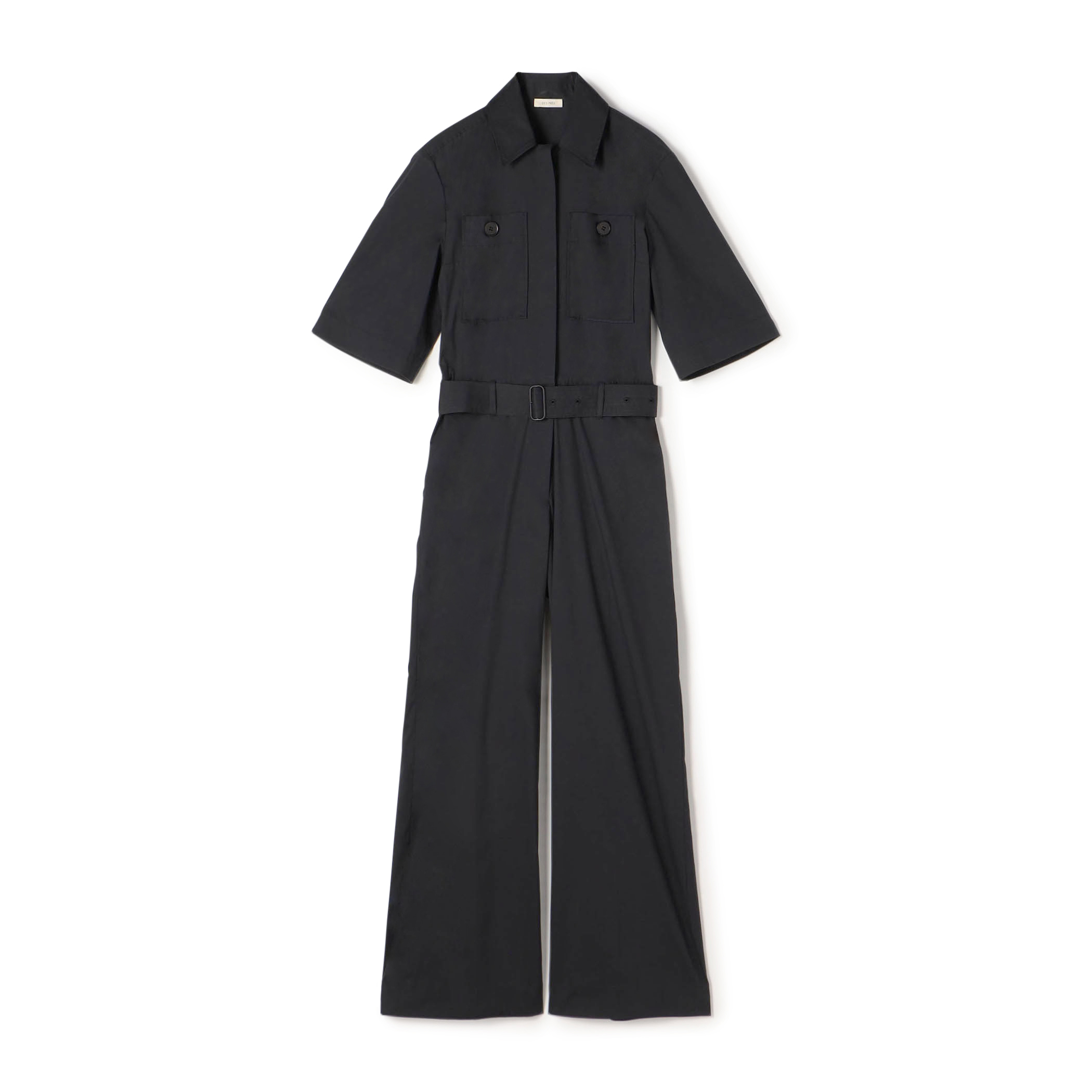 stretch Poplin half sleeve jumpsuit
