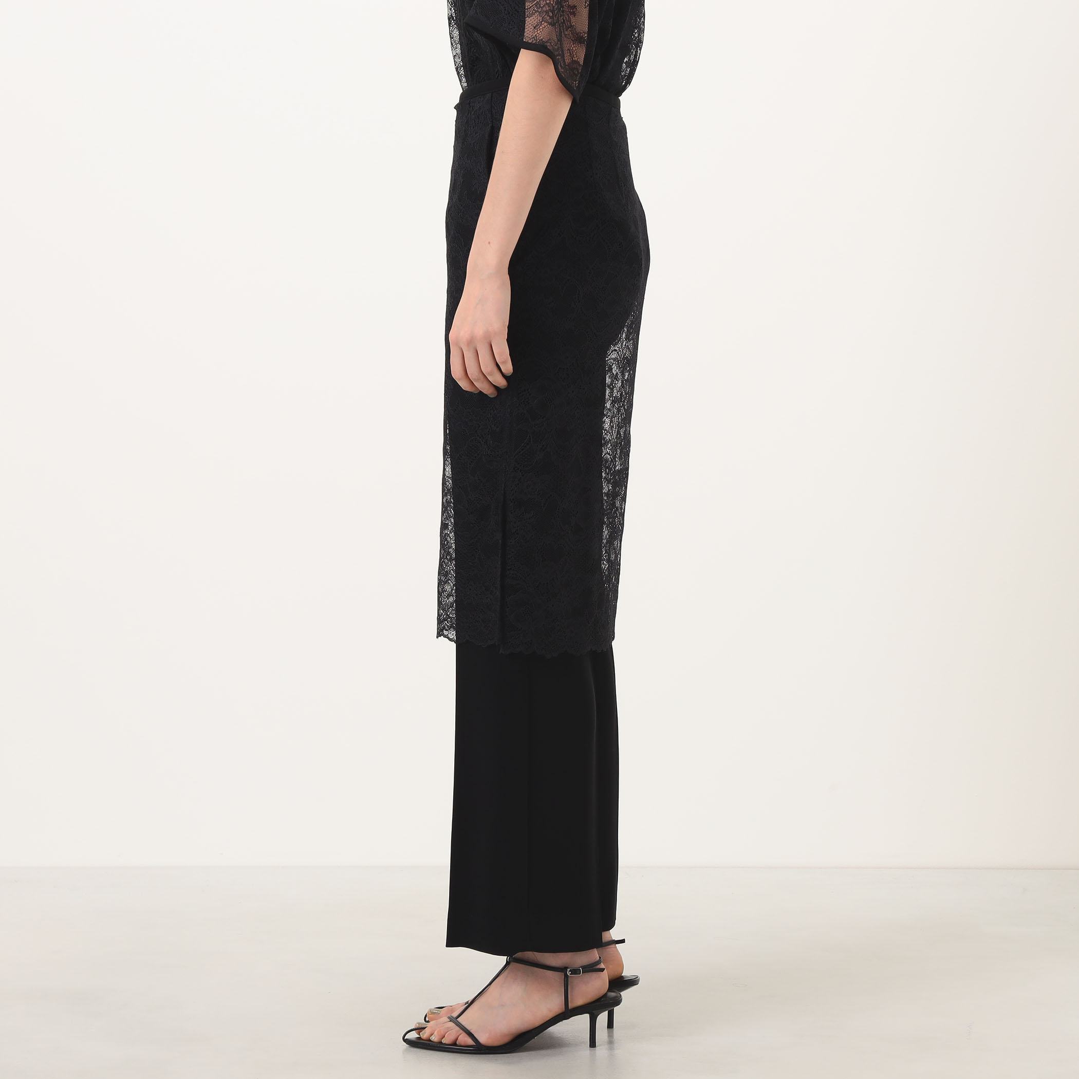 Mame Kurogouchi Raschel Lace Layered Trousers レースレイヤード