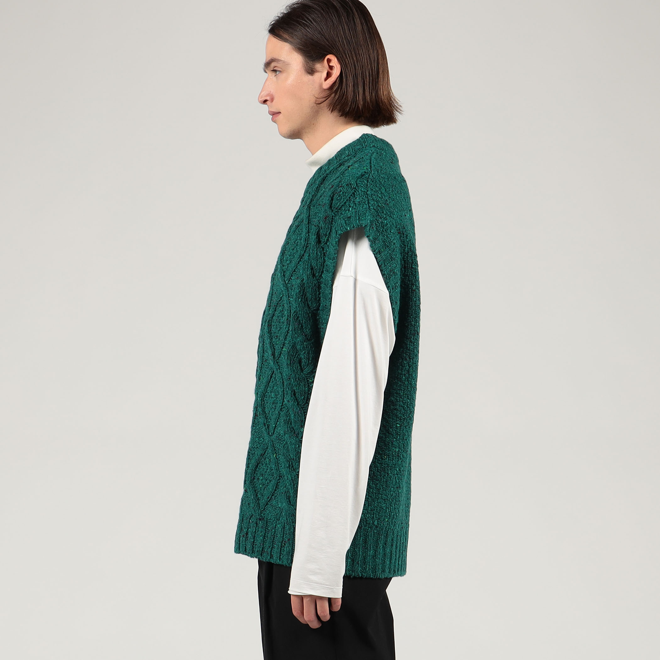 CABaN ウールケーブル クルーネックベスト｜トゥモローランド 公式通販