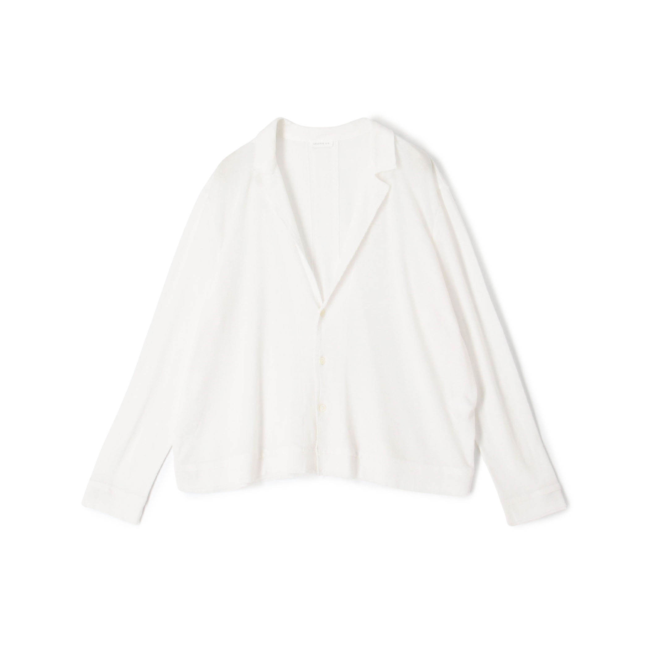 コットンガーゼジャージー テーラードカーディガン