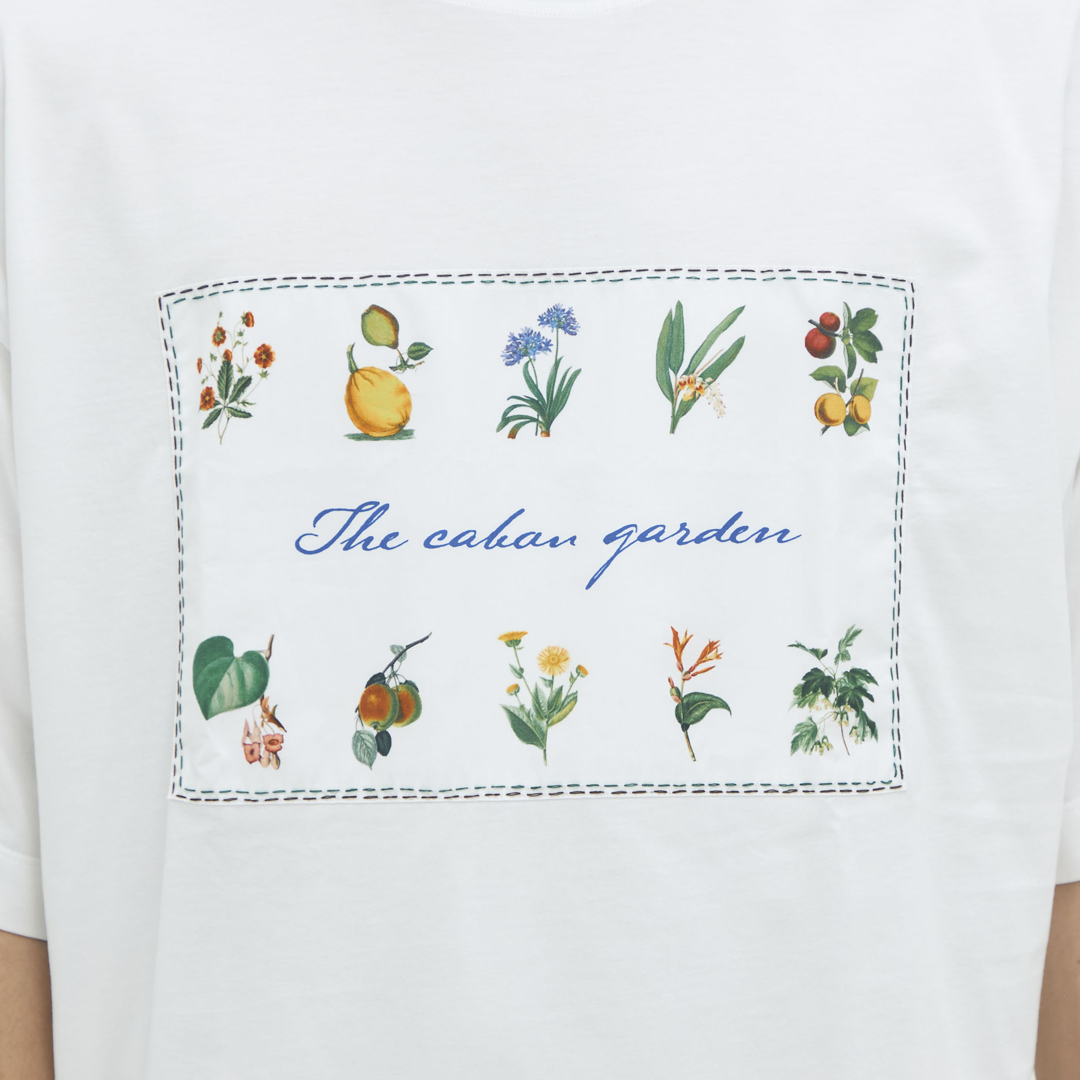CABAN 花柄プリント Tシャツ CABaN スビンコットン フラワーサークル