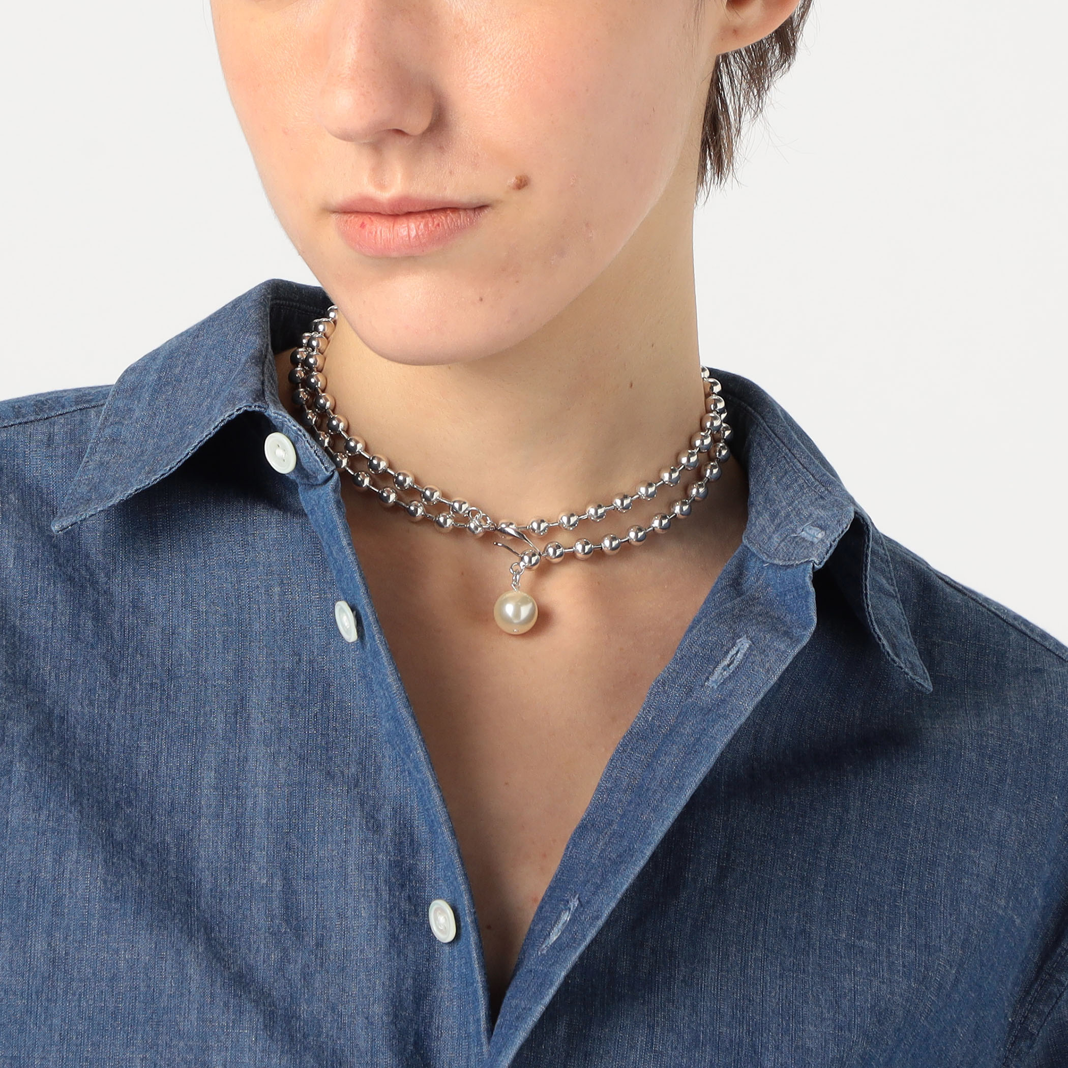 PHILIPPE AUDIBERT Briana glass pearl ネックレス