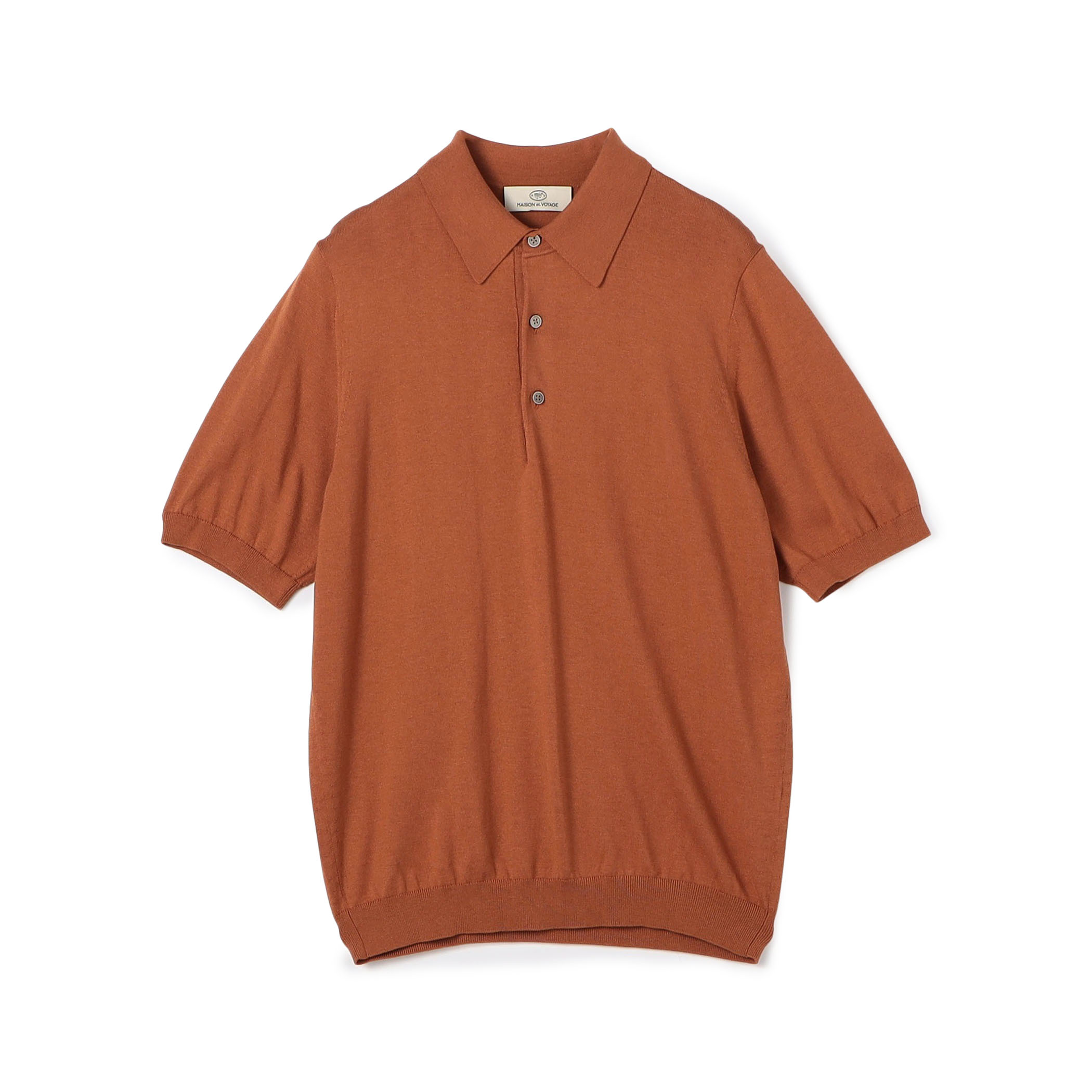 シルクコットン ニットポロシャツ SESIA