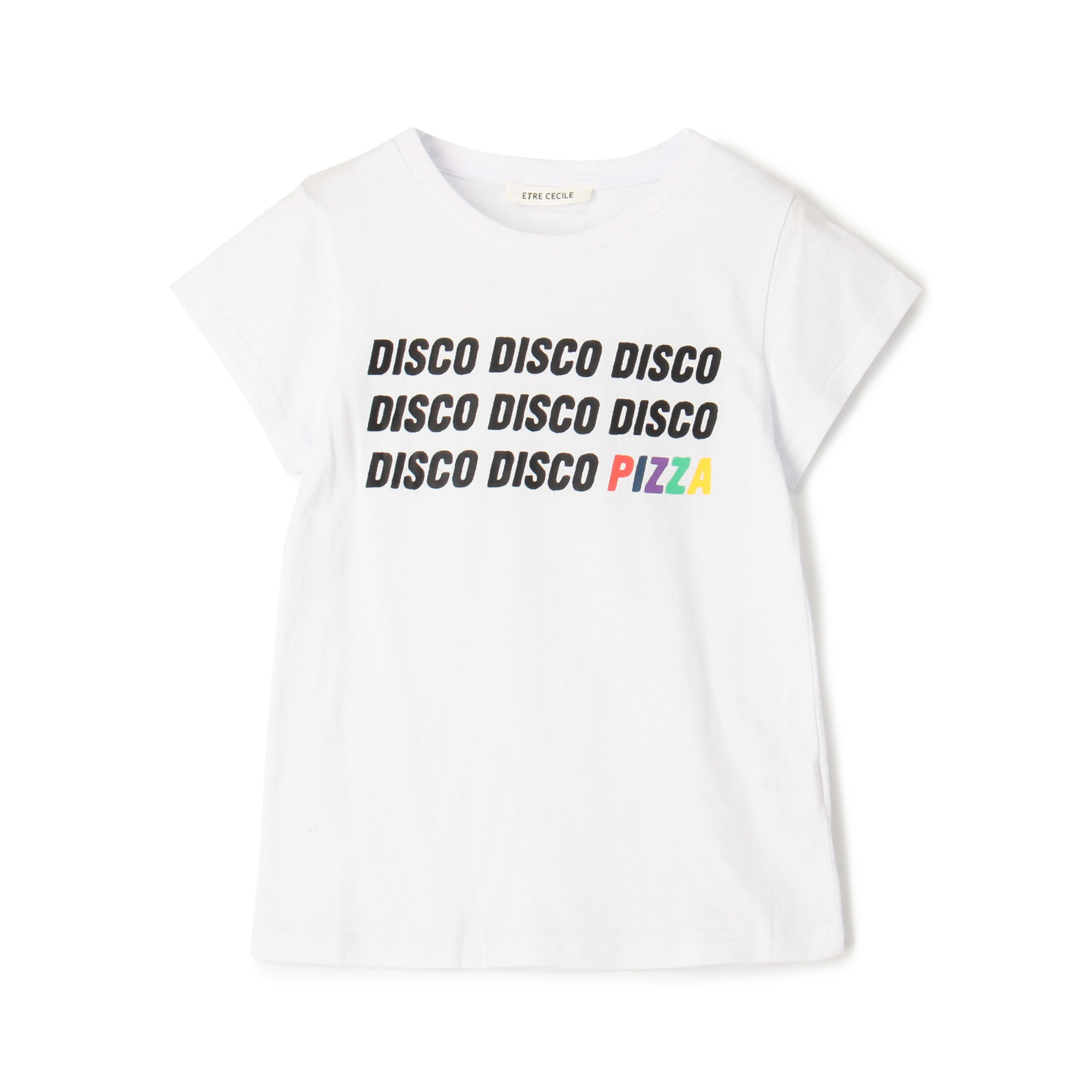 ETRE CECIL DISCO PIZZA CAP SLEEVE Tシャツ